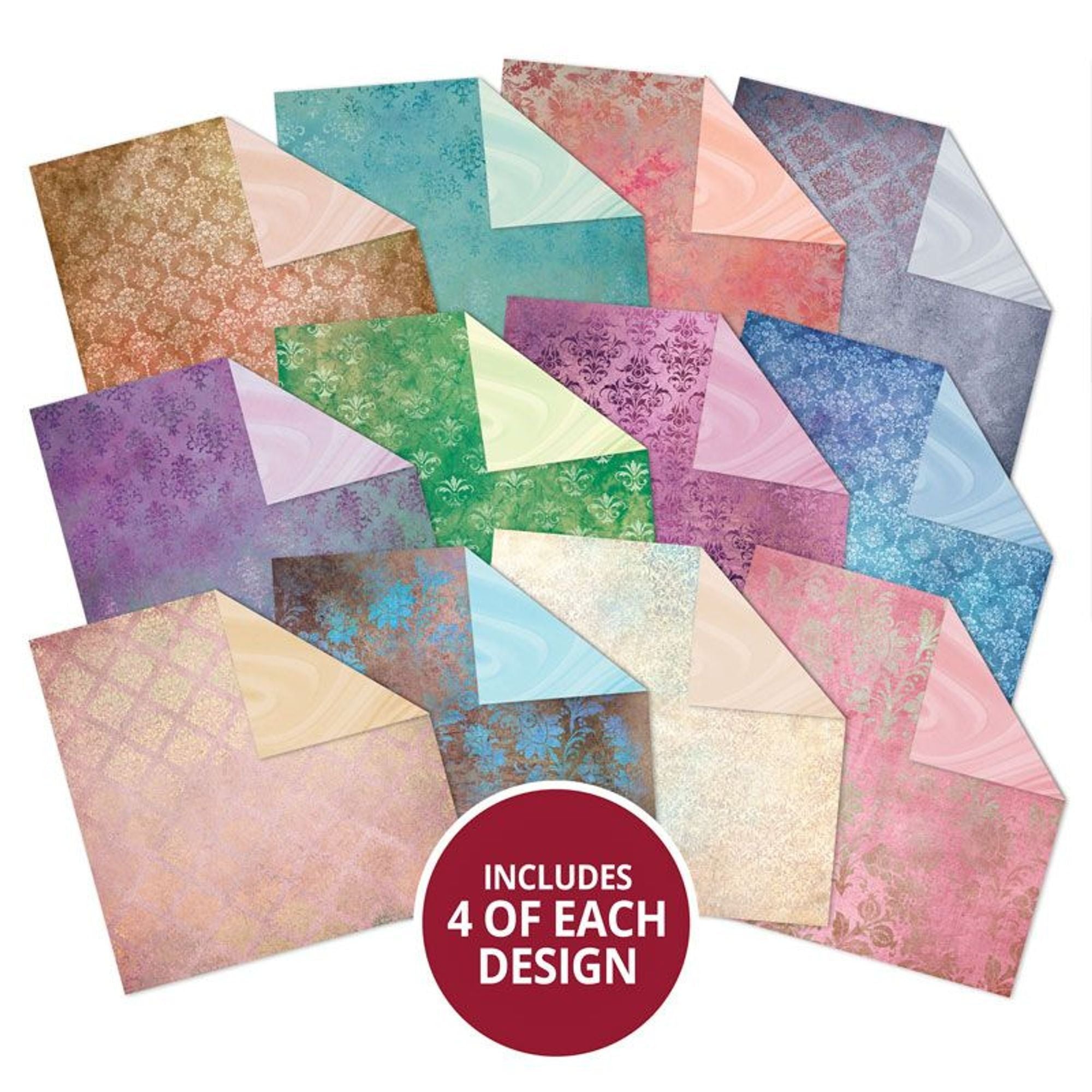 Duo Design Paper Pad - Delicate Damasks & Soft Marbles