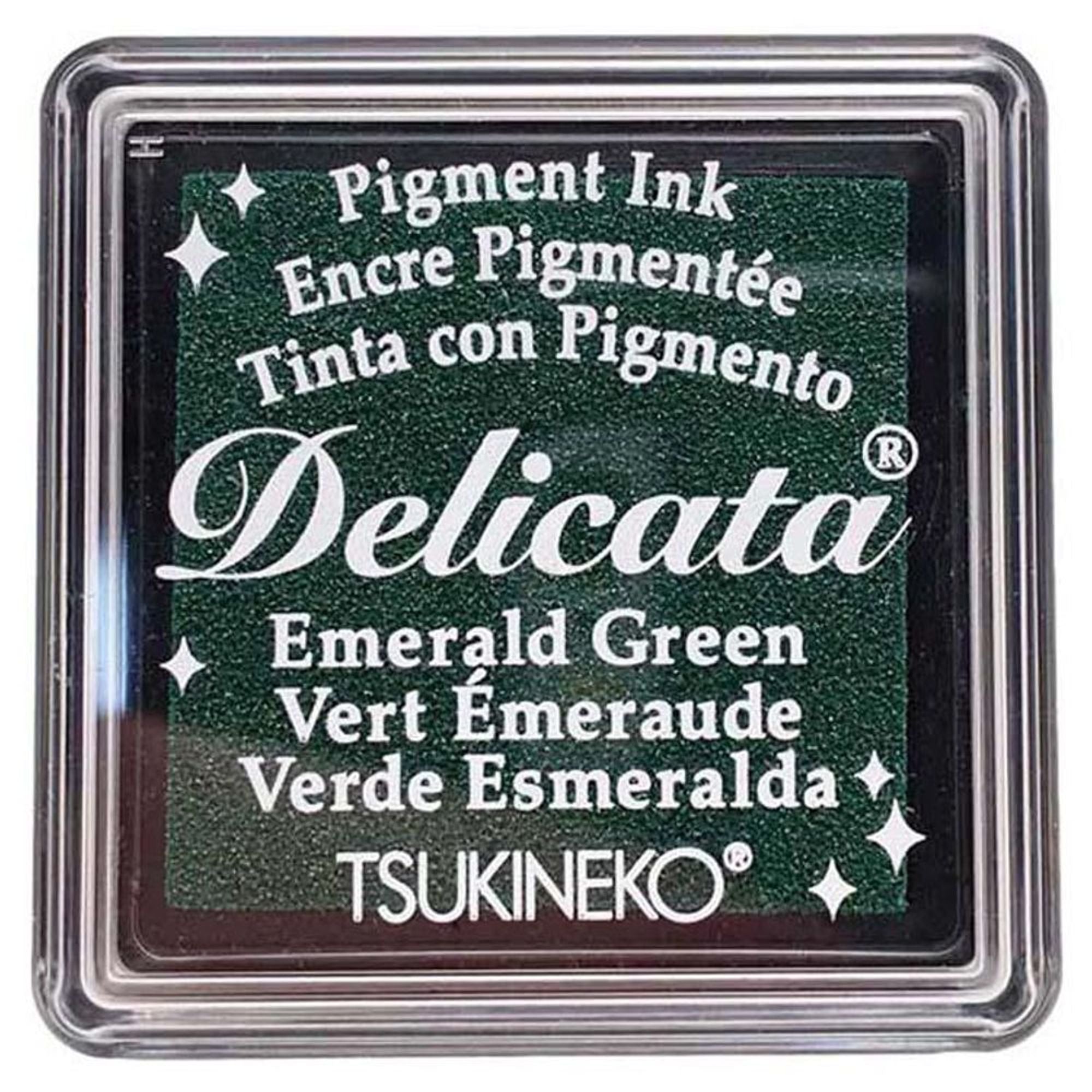 Tsukineko Delicata Pigment Ink Pad - Emerald Green / Large
