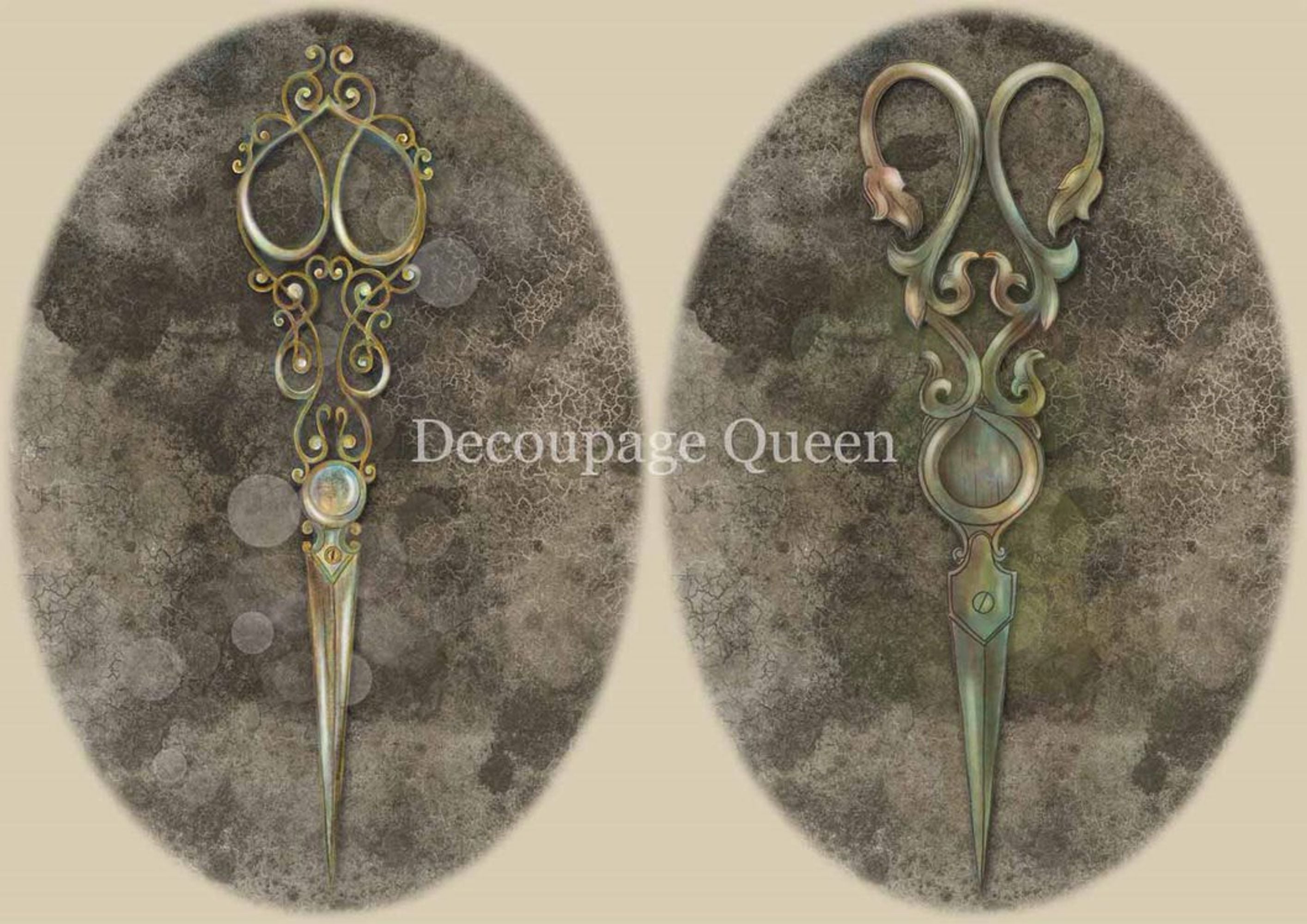 Dainty and the Queen - Pair of Scissors A4 Rice Paper - 5 Sheets