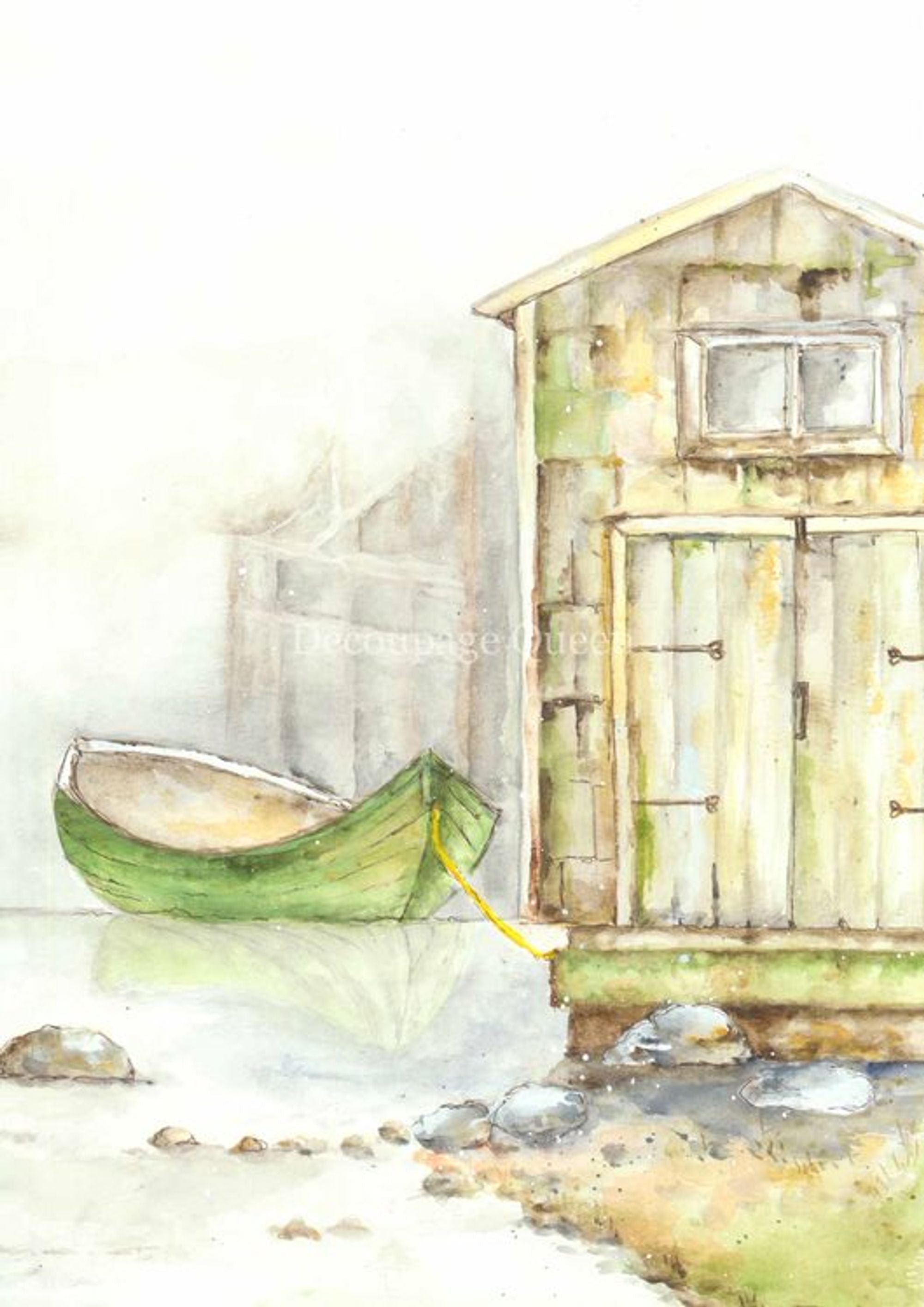 Ellen J Goods - Morning Boat House A4 Rice Paper - 5 Sheets