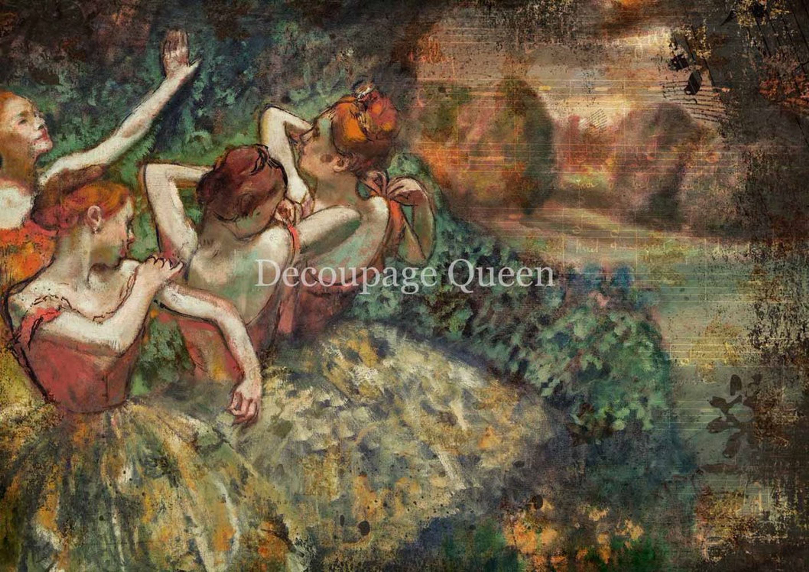 Degas Four Dancers A4 Rice Paper - 5 Sheets