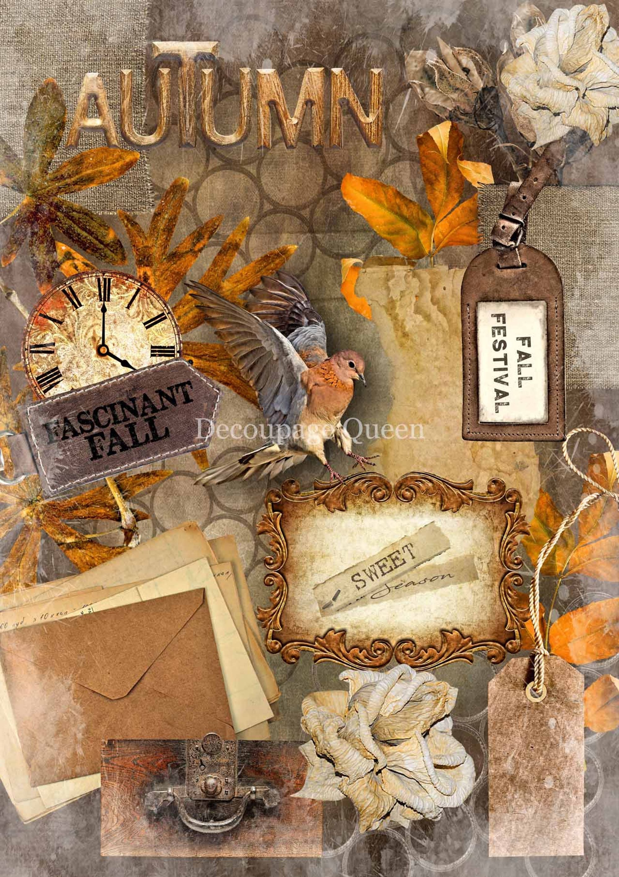 Sweet Autumn A4 Rice Paper - 5 Sheets