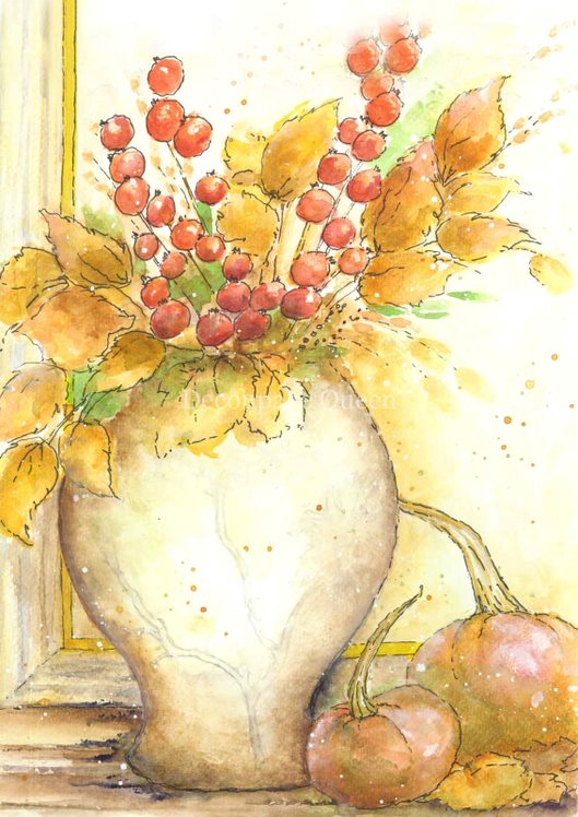 Ellen J Goods - Gathered Leaves A4 Rice Paper - 5 Sheets