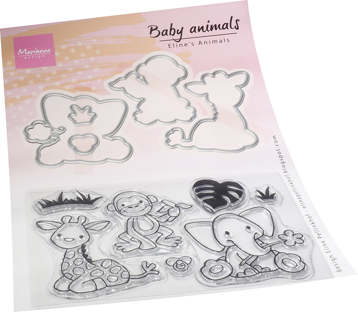 Marianne Design Stamp & Die Set - Eline's Animals - Baby Animals