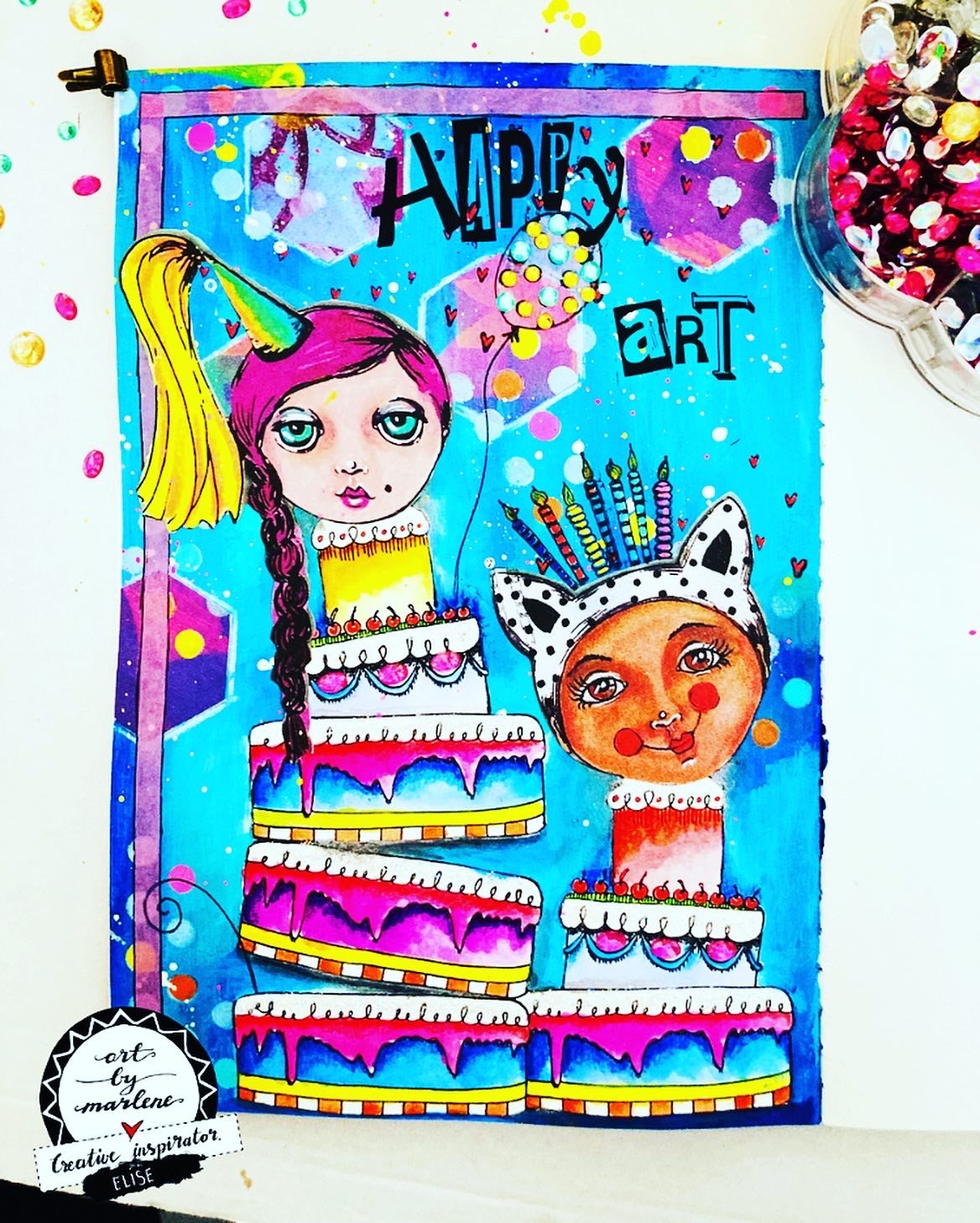 Art by Marlene Rub on Sticker Alphabet & Quotes Essentials nr.1