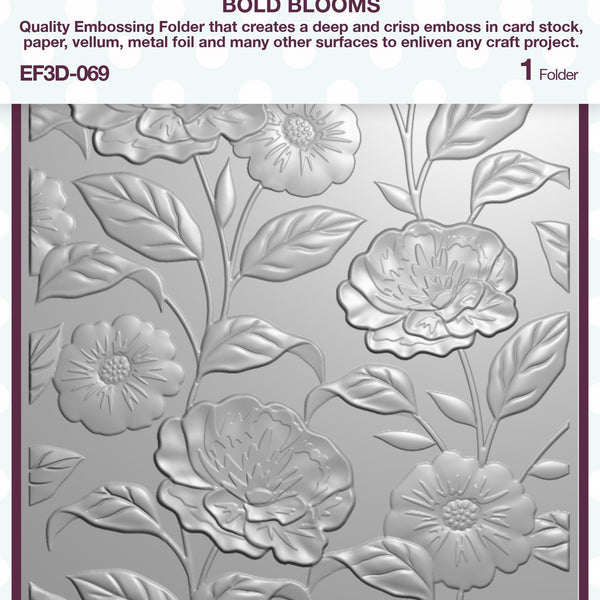 Creative Expressions 3D Embossing Folders & Matching Stencils Set 4 Pack  Bundle - Bold Blooms & Wildflowers - Scrapbooking Made Simple
