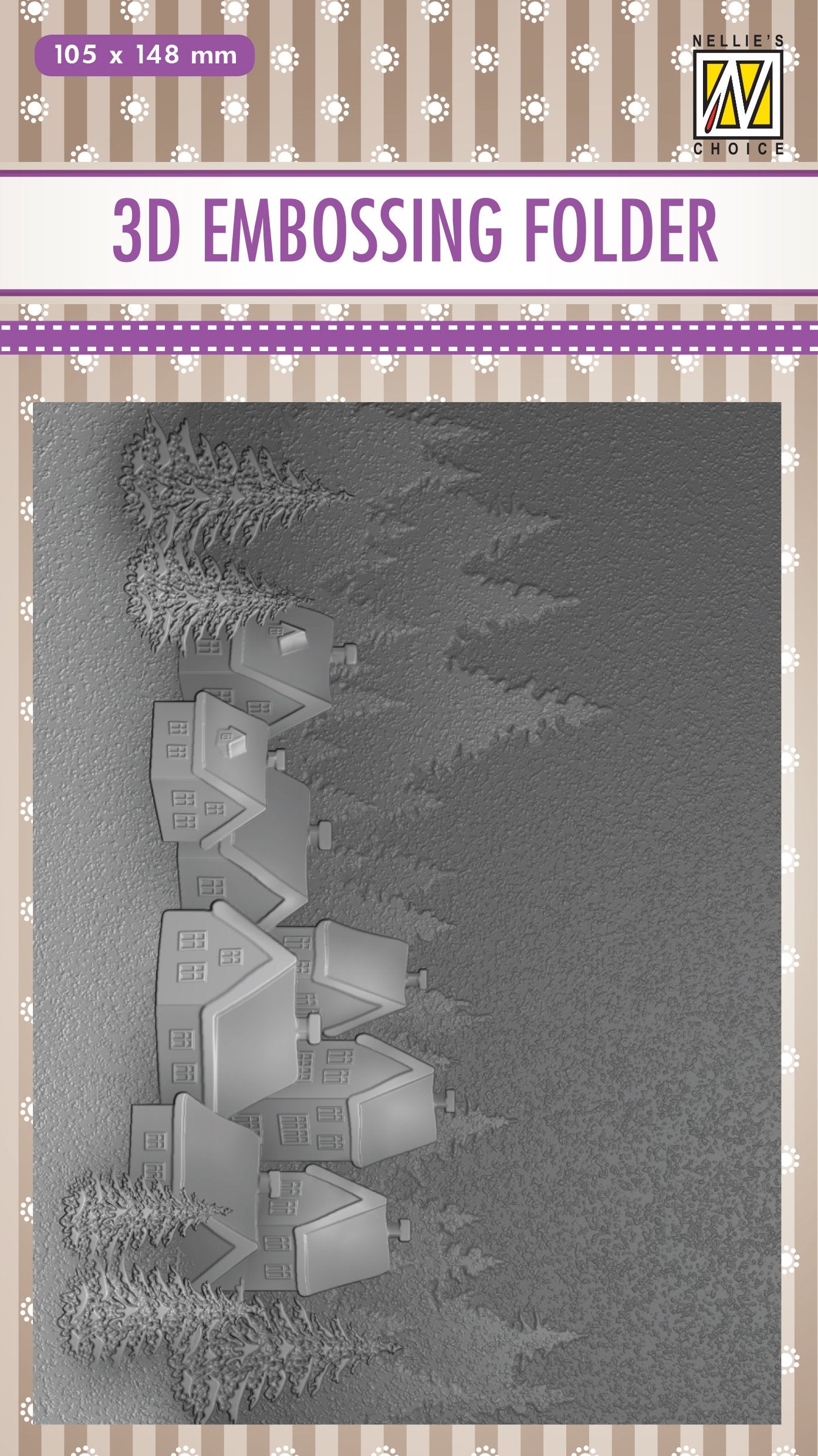 3D Embossing Folder -  Snowy Village