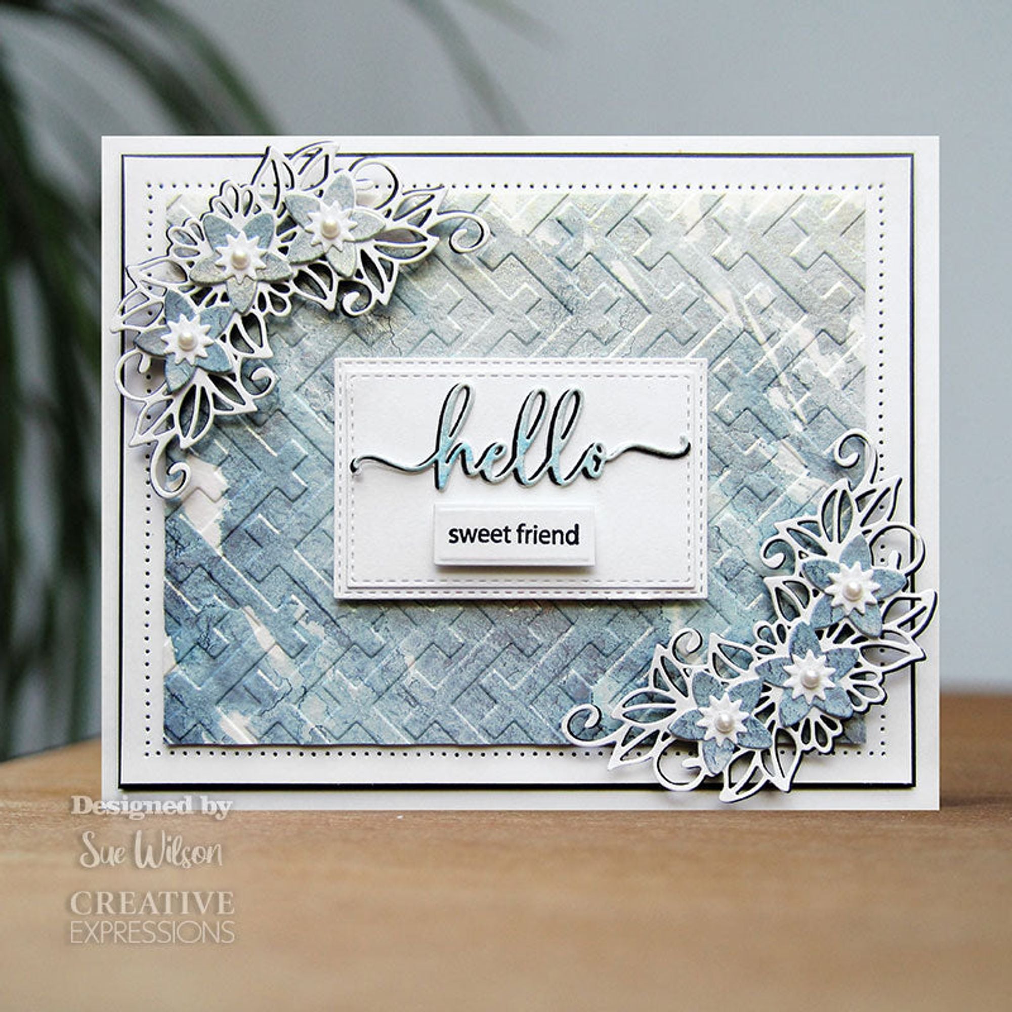 Creative Expressions Twill Weave 5 3/4 in x 7 1/2 in 3D Embossing Folder