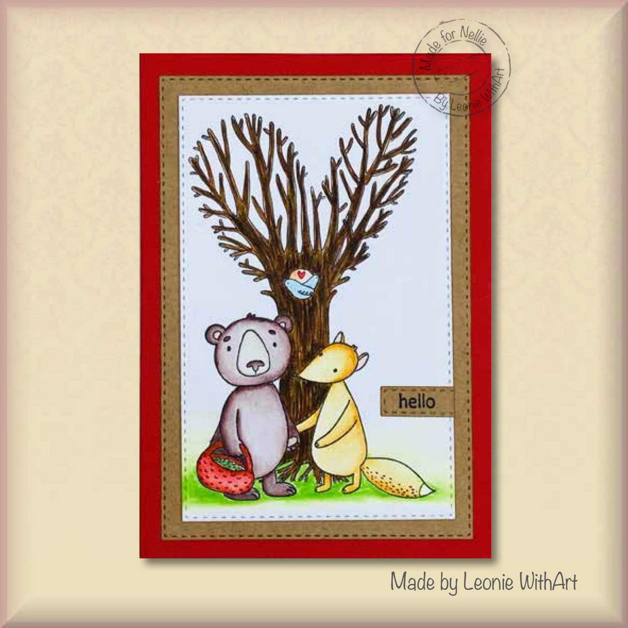 Nellie's Choice Clear Stamp Forest Friends-Just Wanna Say Hi