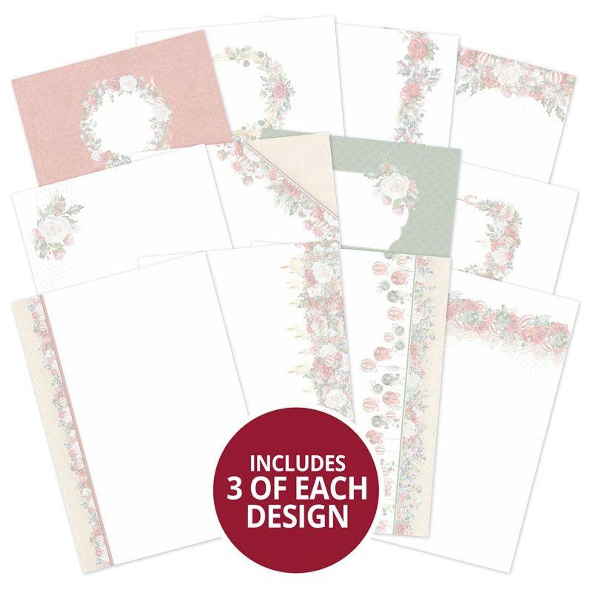 Forever Florals - Festive Rose Luxury Card Inserts
