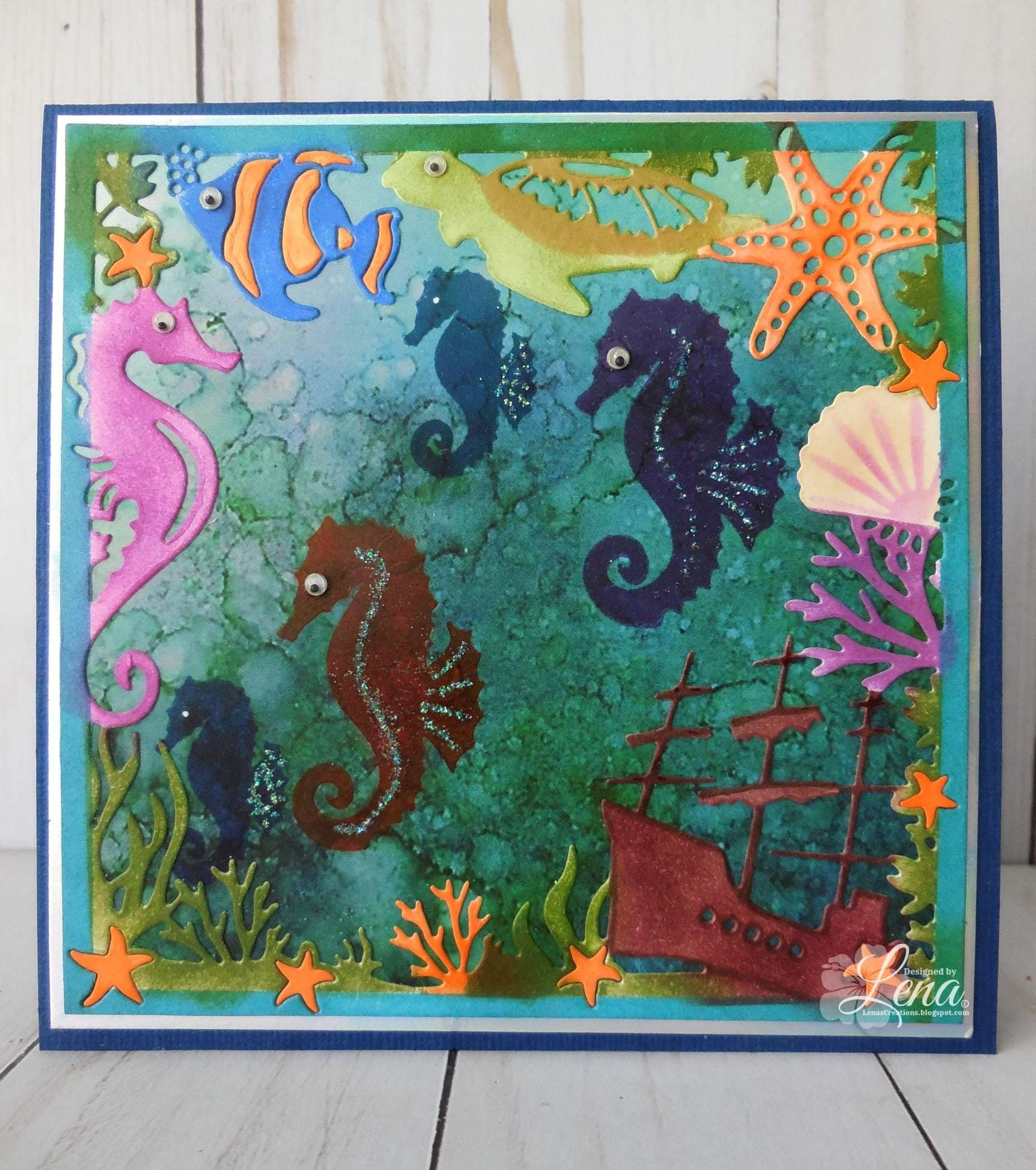 Fairy Hugs - Backgrounds  - 6" x 6" - Under The Sea