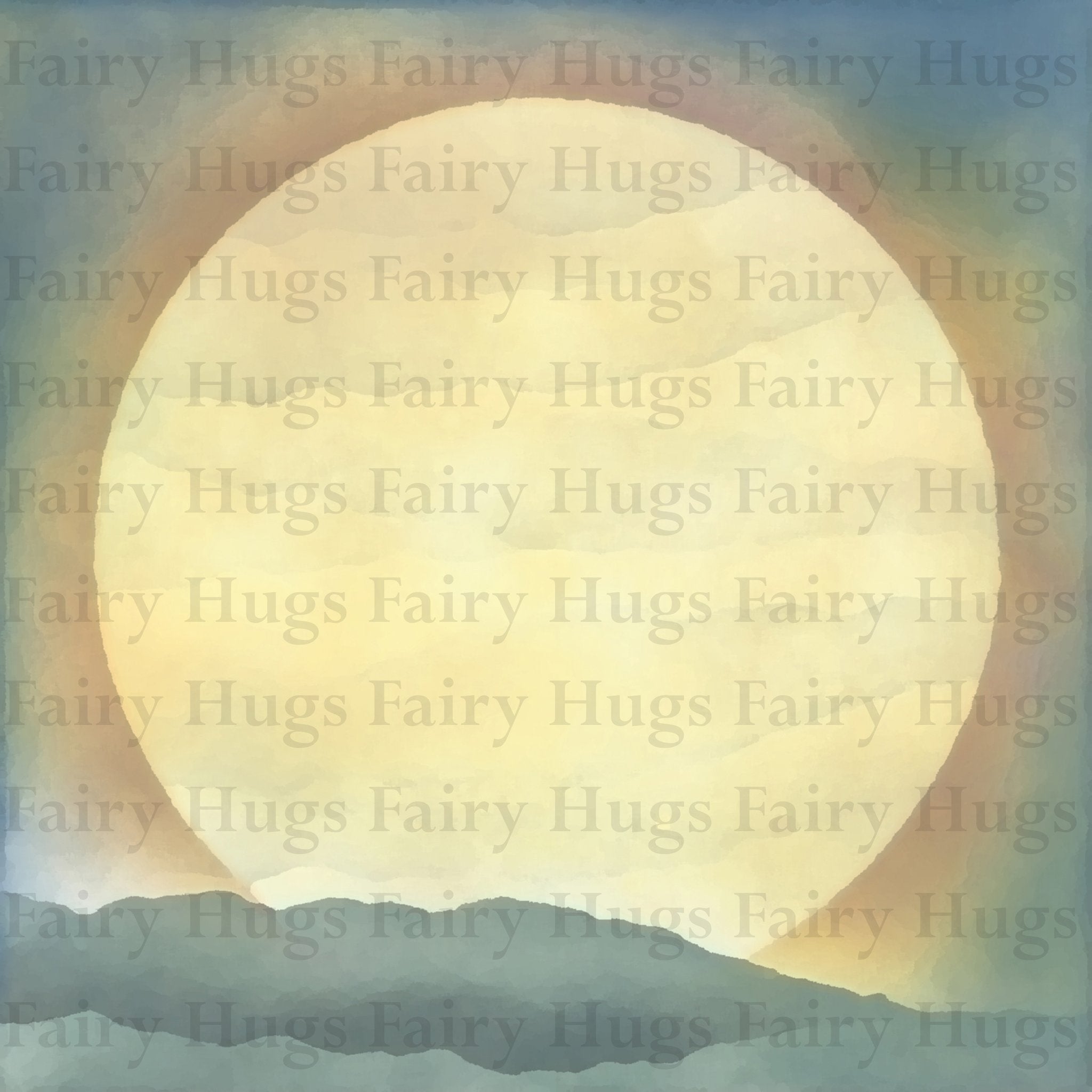 Fairy Hugs - Backgrounds - 6" x 6" - Full Moon