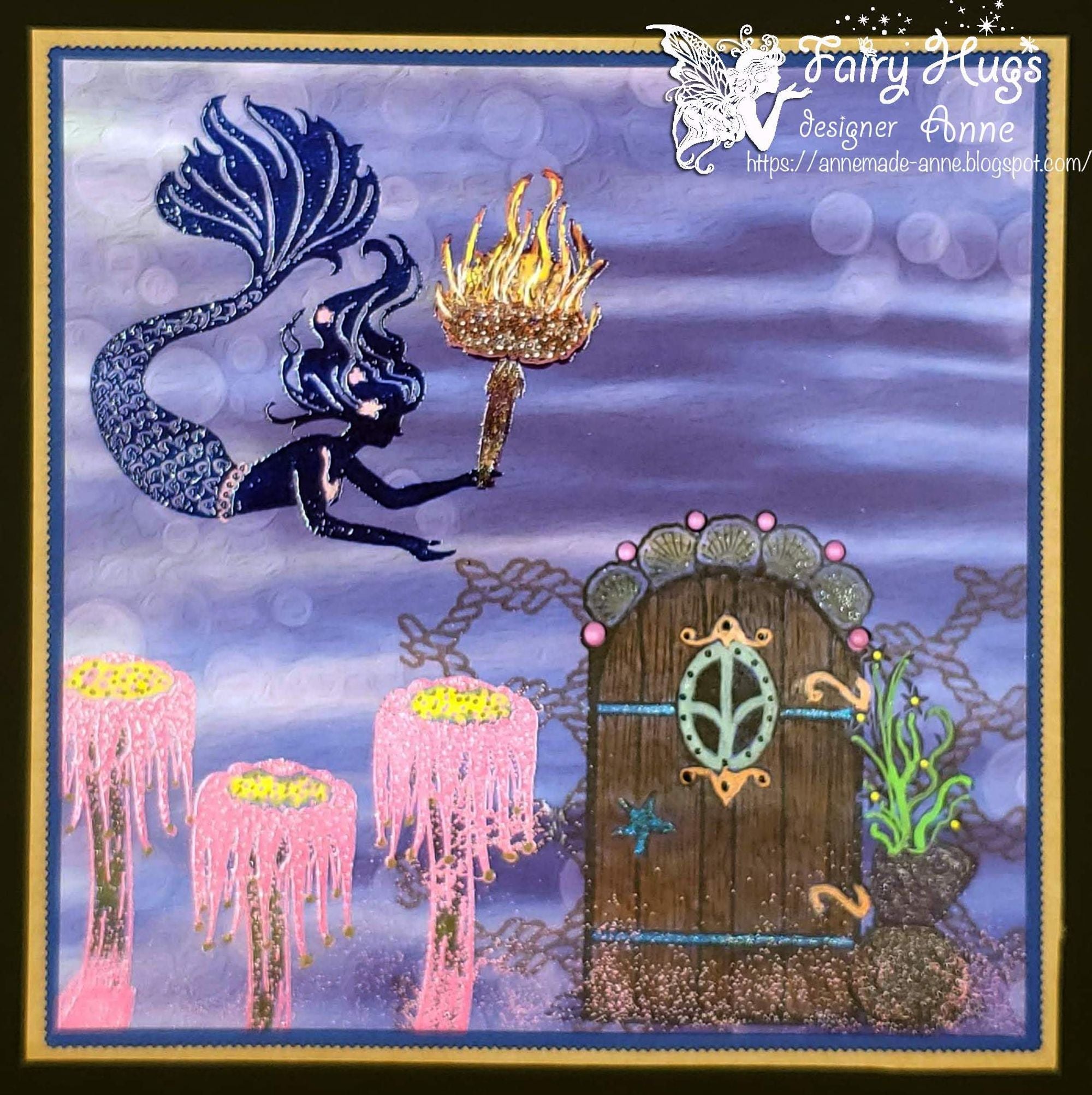 Fairy Hugs - Fairy-Scapes - 6" x 6" - Blue Brilliance