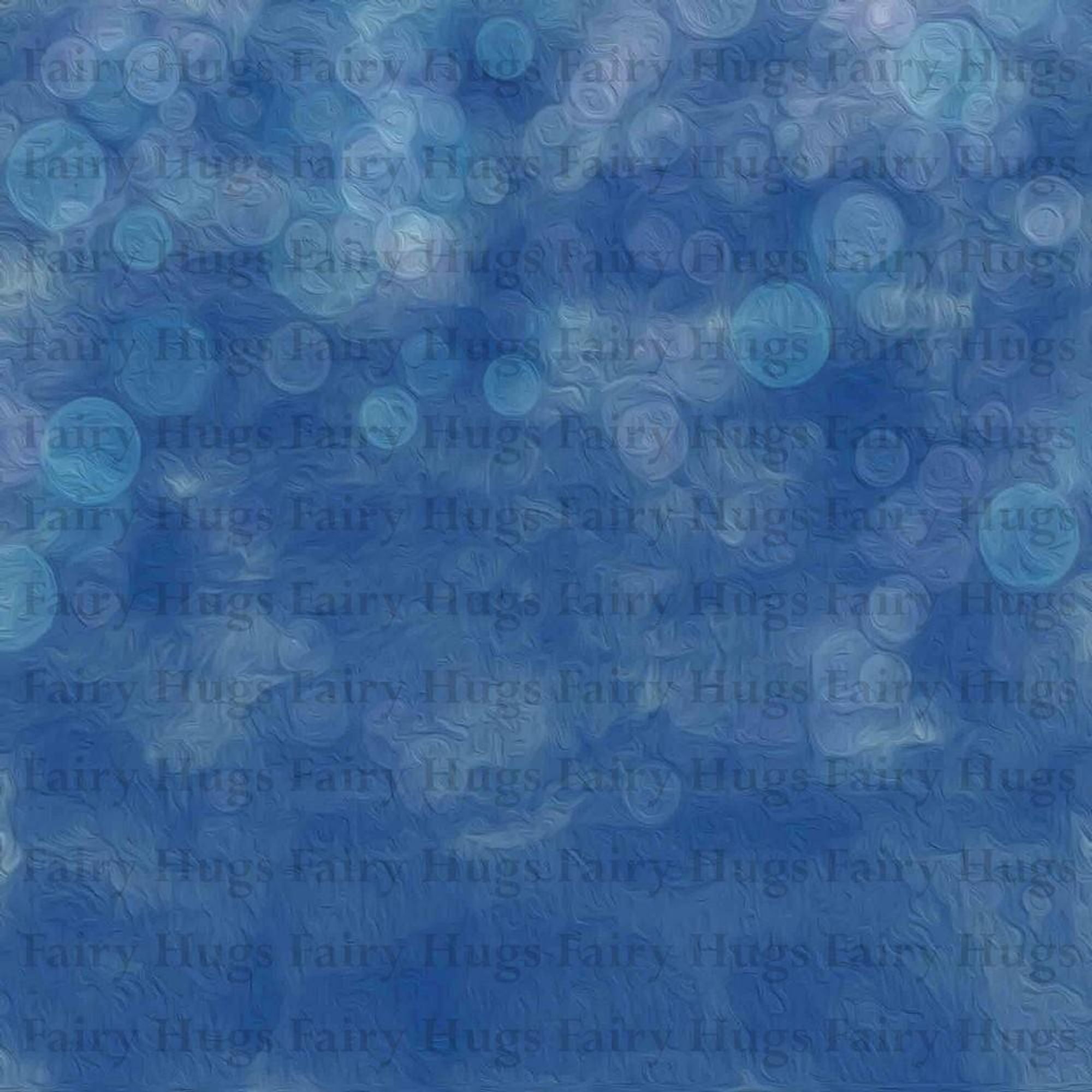 Fairy Hugs - Fairy-Scapes - 6" x 6" - Blue Bubbles