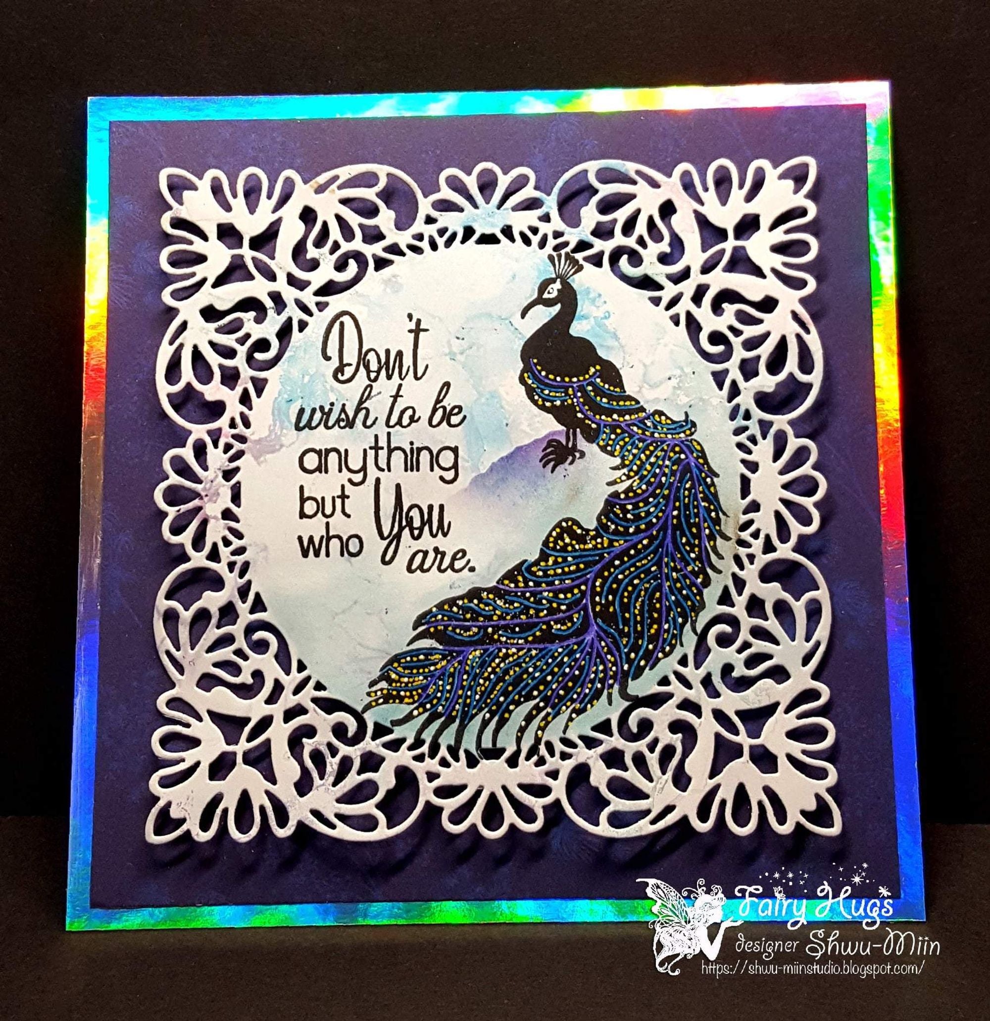 Fairy Hugs Stamps - Peacock
