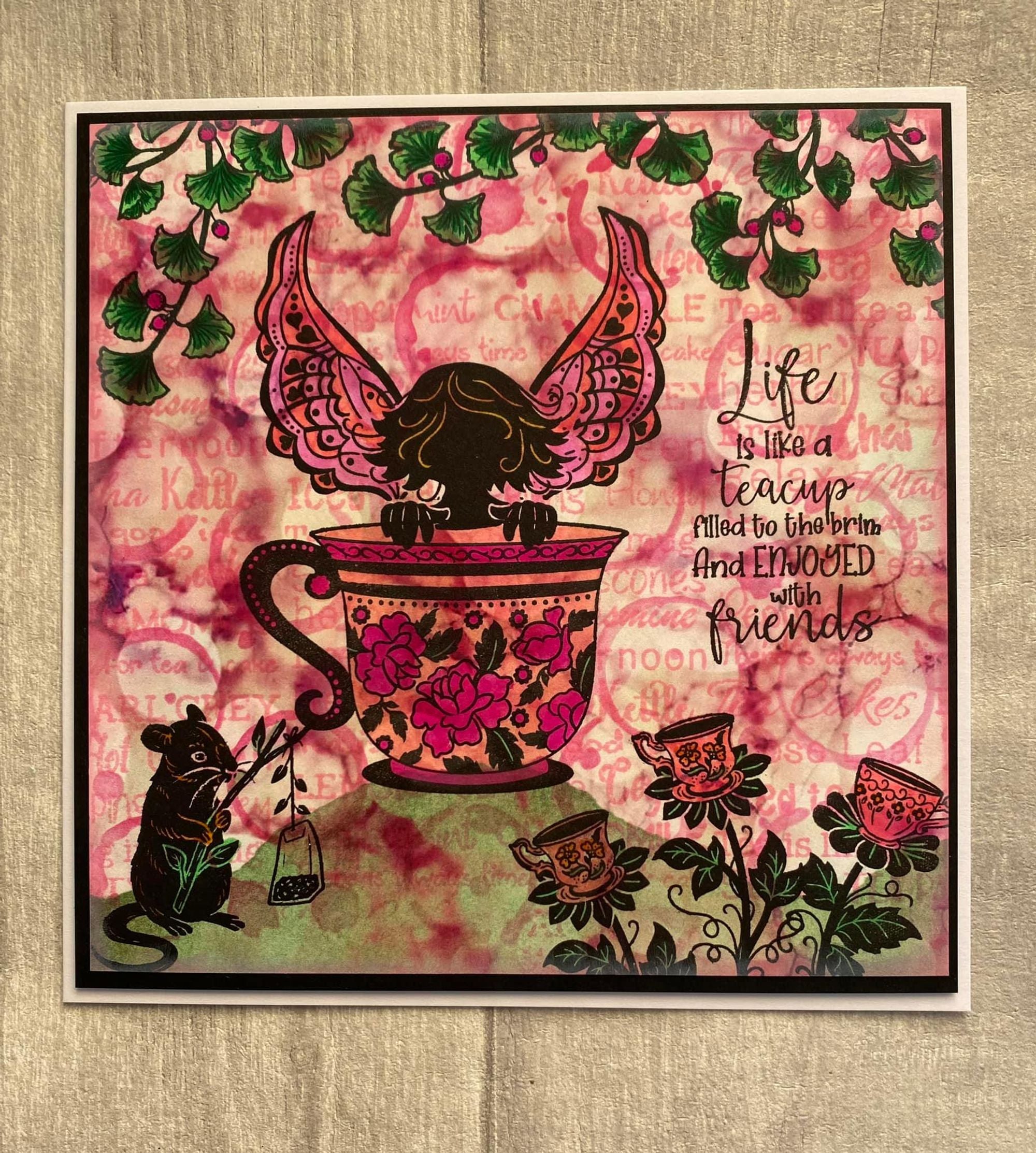 Fairy Hugs Stamps - Teacup Flowers