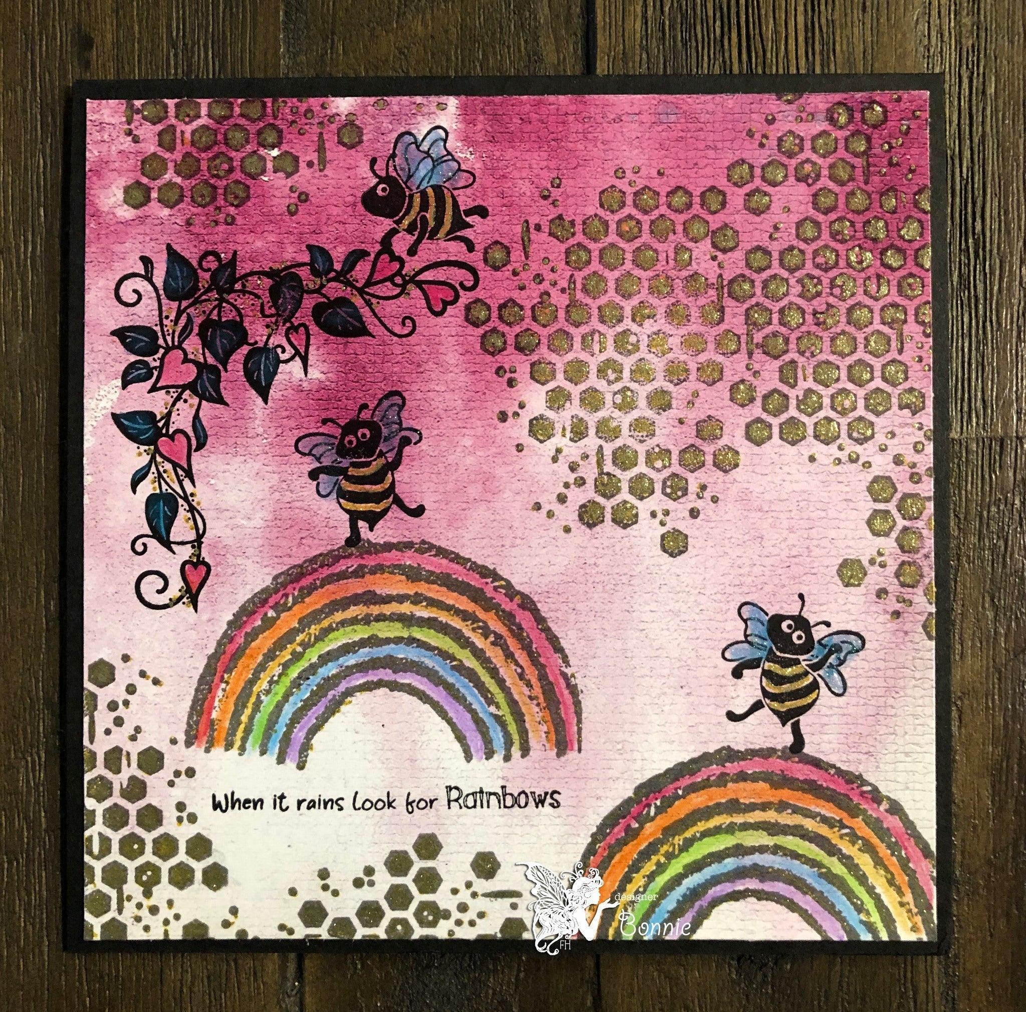 Fairy Hugs Stamps - Honeycomb Textures