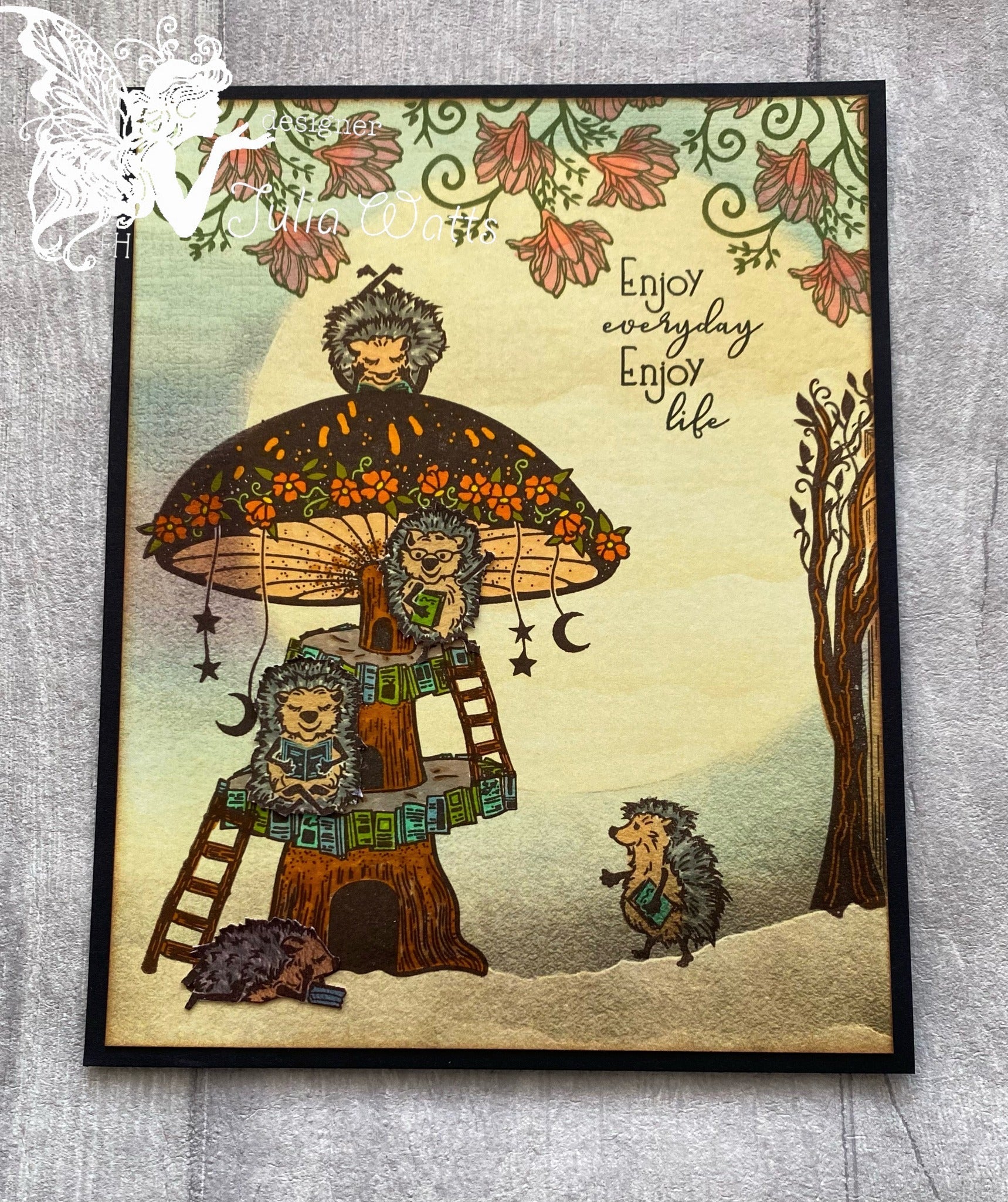 Fairy Hugs - Stamps - Reading Hedgehogs