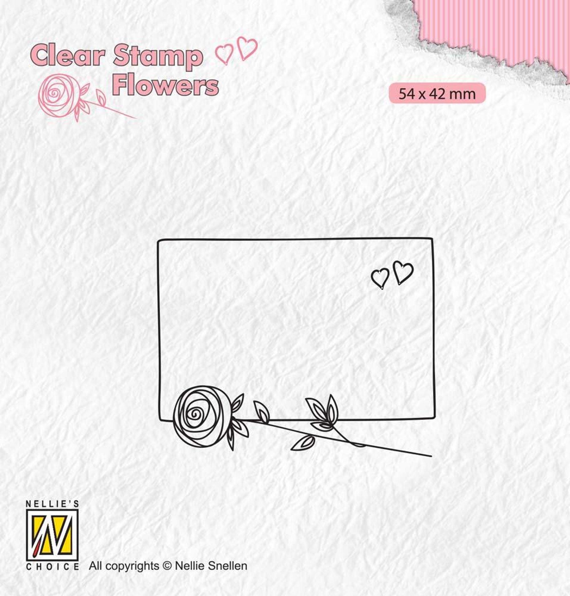 Clear Stamp Flowers Frame With Rose