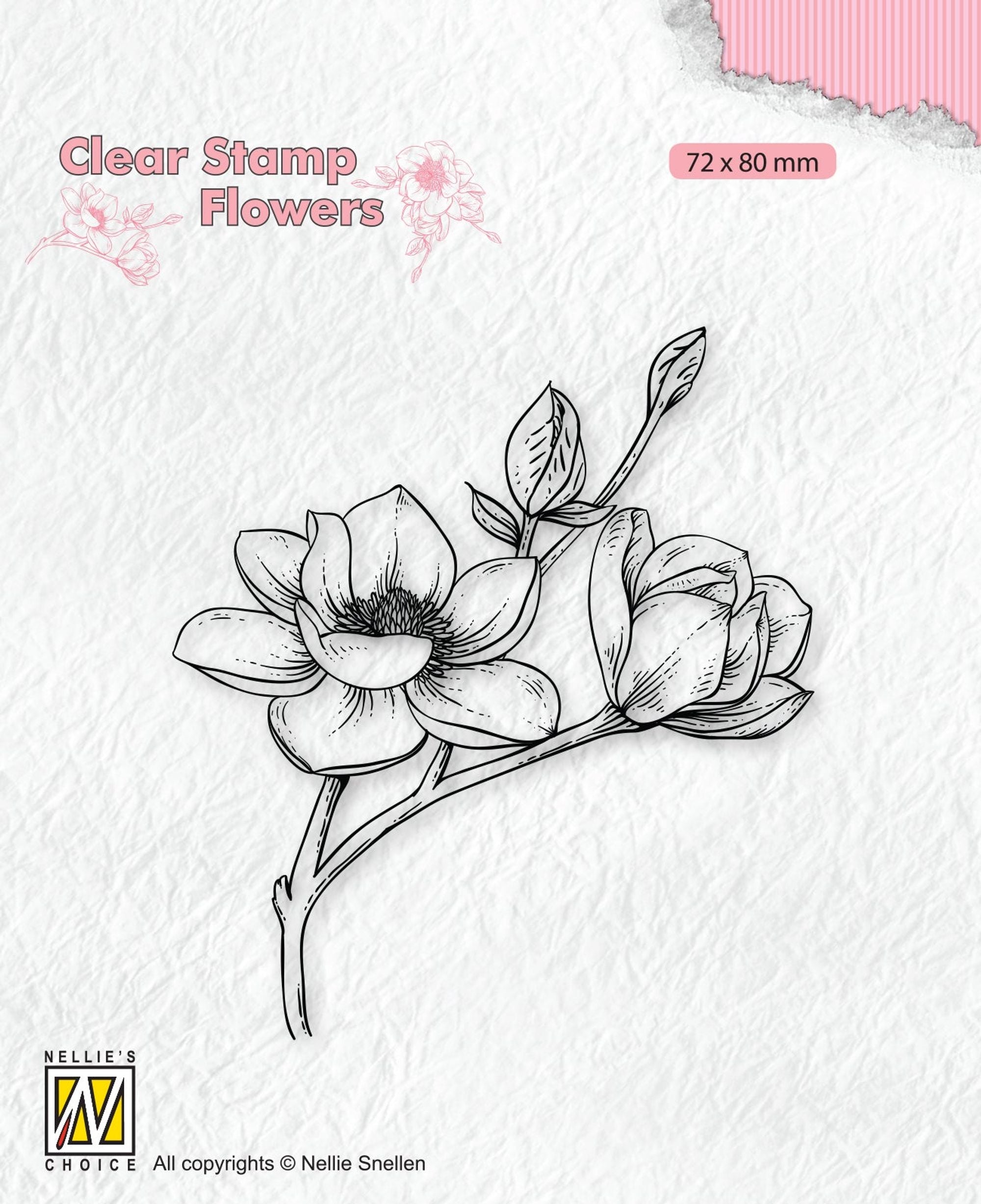 Clear Stamps Flowers Blooming Branch Magnolia