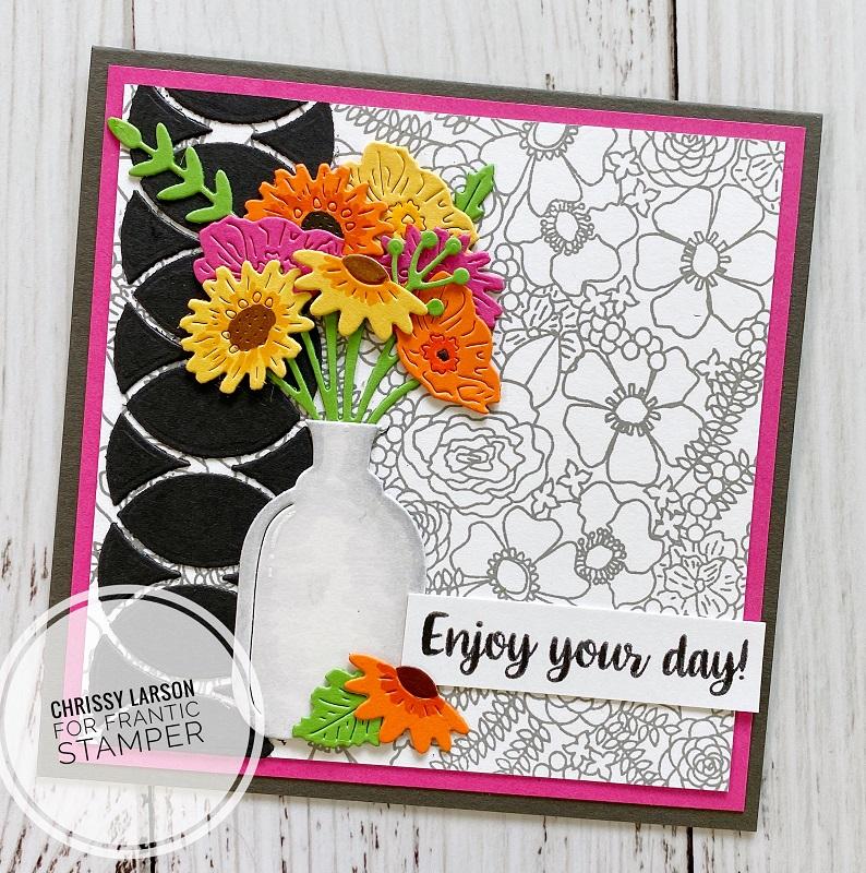 Frantic Stamper Clear Stamp Set - Florals And Greetings