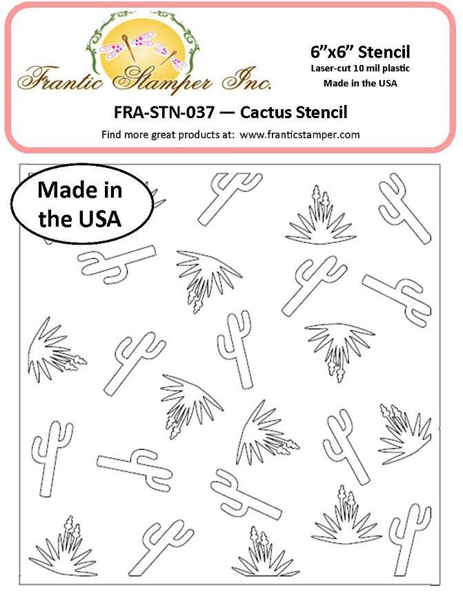 Frantic Stamper - 6"x6" Stencil - Cactus