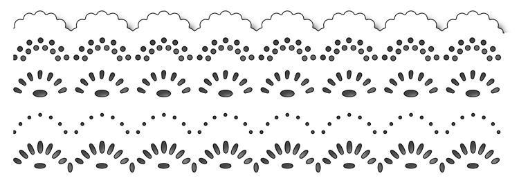 Frantic Stamper Precision Die - Double Scallop Edger Set