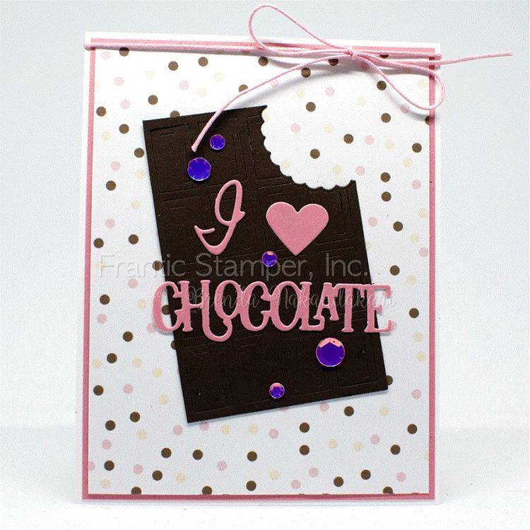 Frantic Stamper Precision Die - Chocolate Bar Card Panel