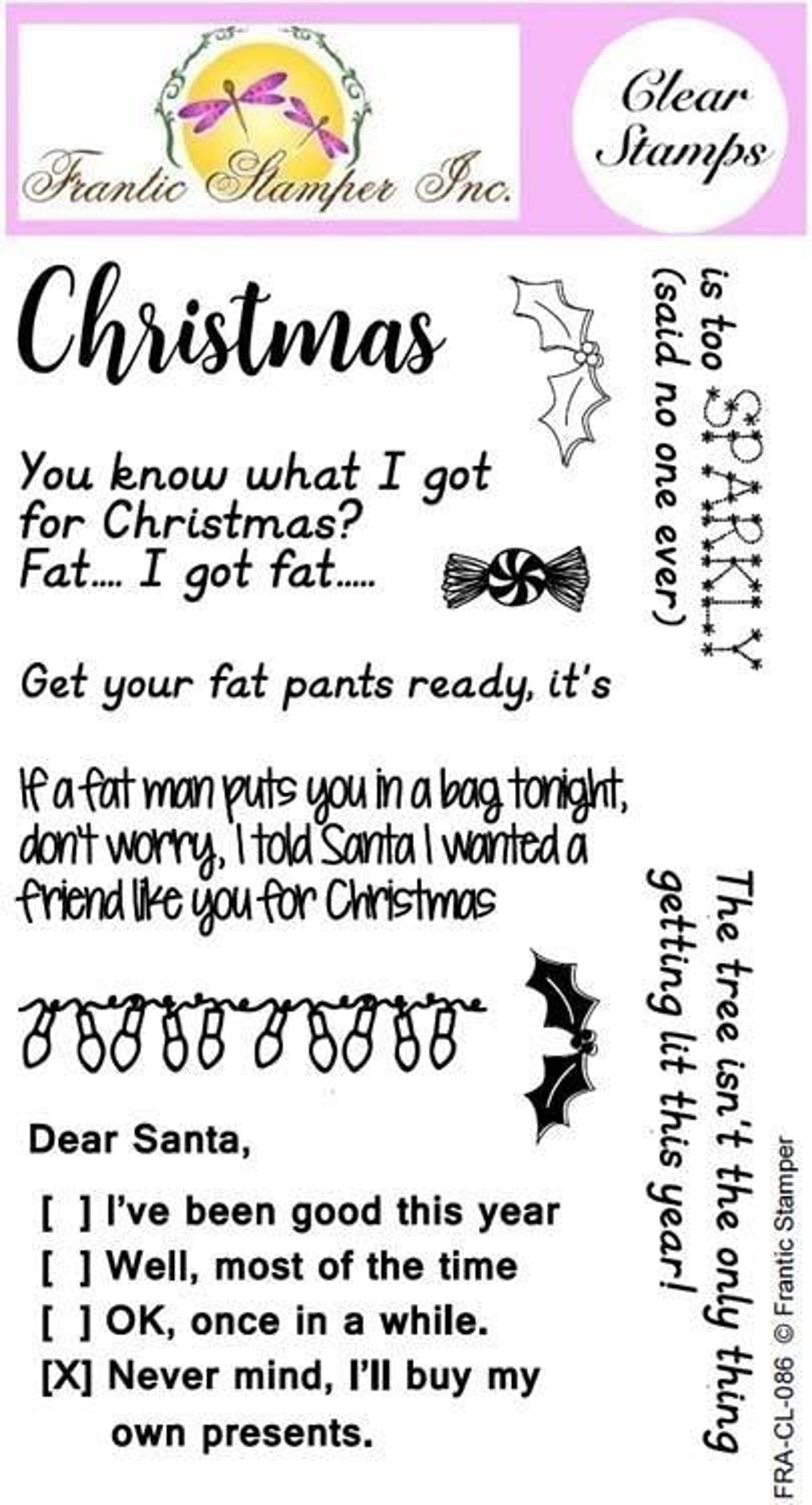 Frantic Stamper Clear Stamp Set - Sassy Christmas