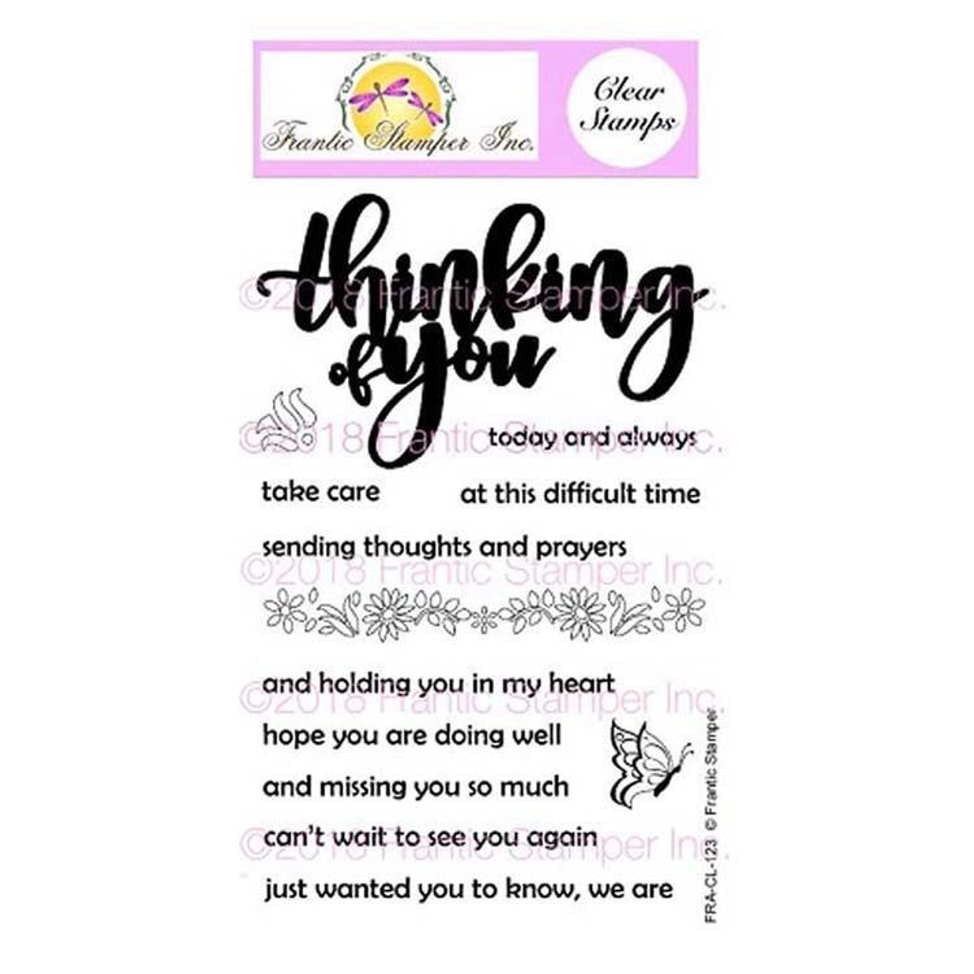 Frantic Stamper Clear Stamp Set - Giant Thinking of You