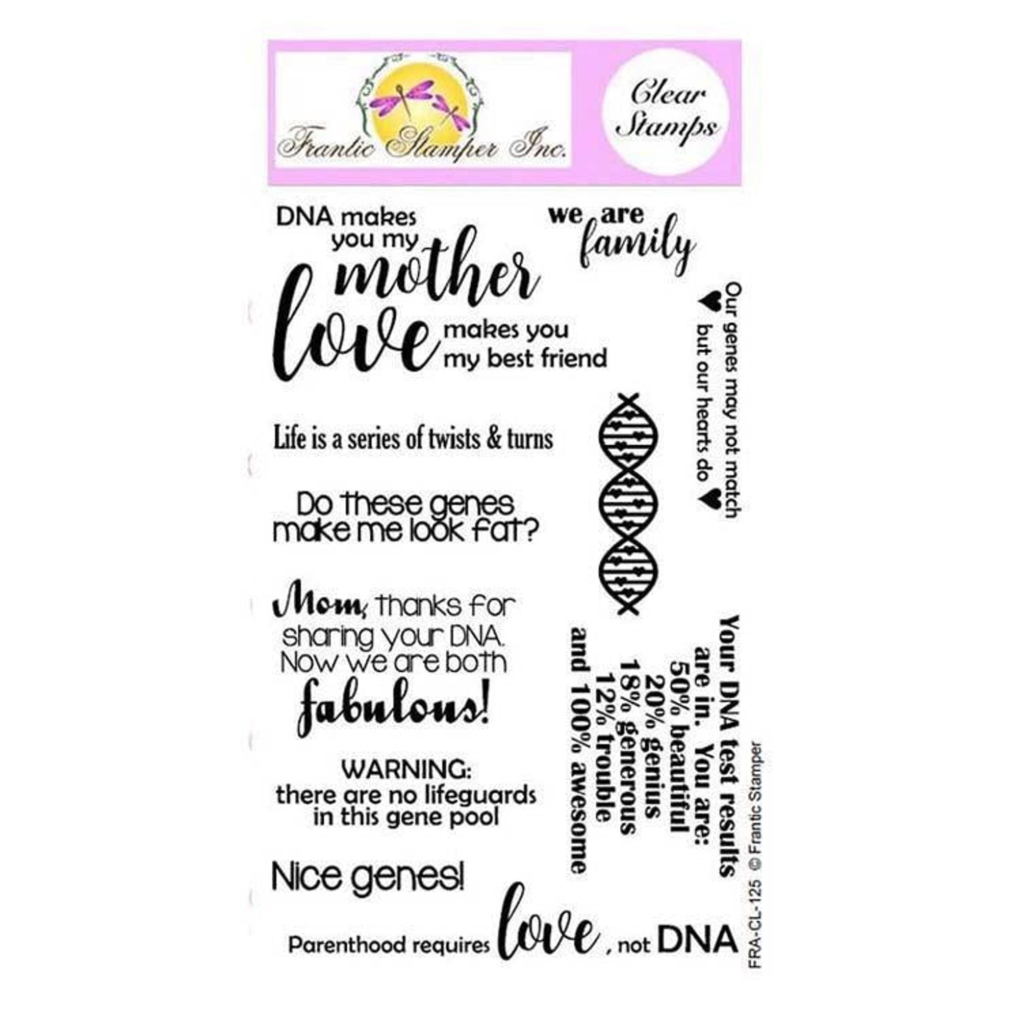 Frantic Stamper Clear Stamp Set - Our DNA