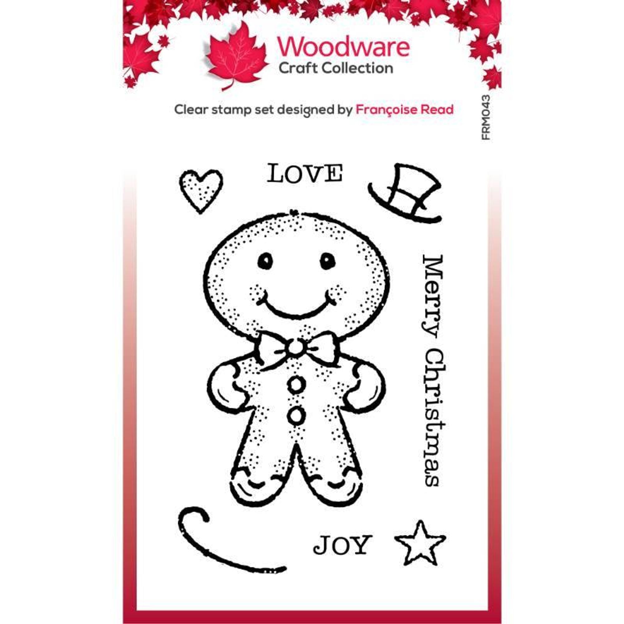 Woodware Clear Singles Gingerbread Man 3 in x 4 in Stamp