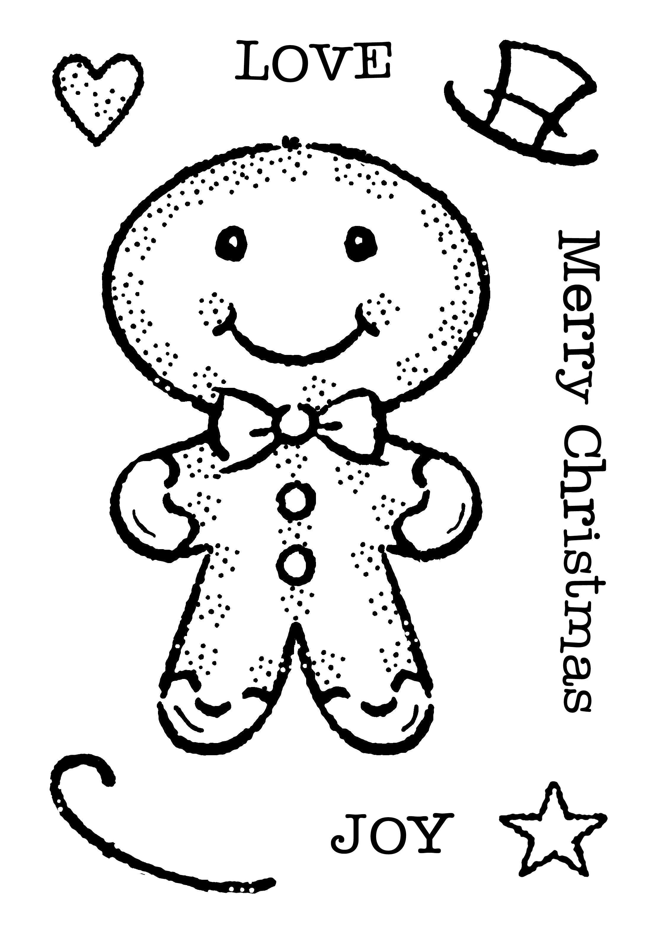 Woodware Clear Singles Gingerbread Man 3 in x 4 in Stamp