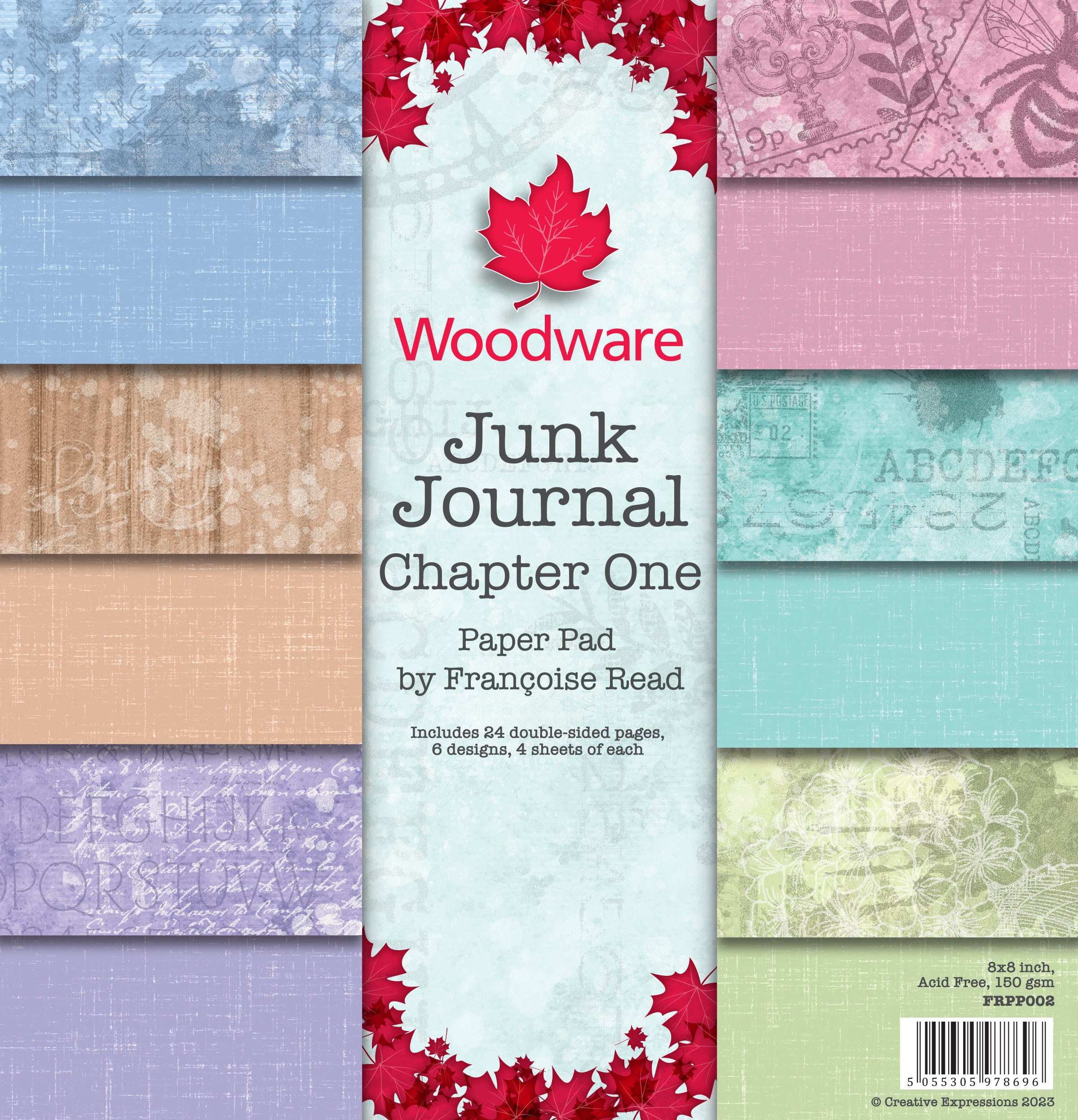Woodware Francoise Read Junk Journal Chapter One 8in x 8in Paper Pad