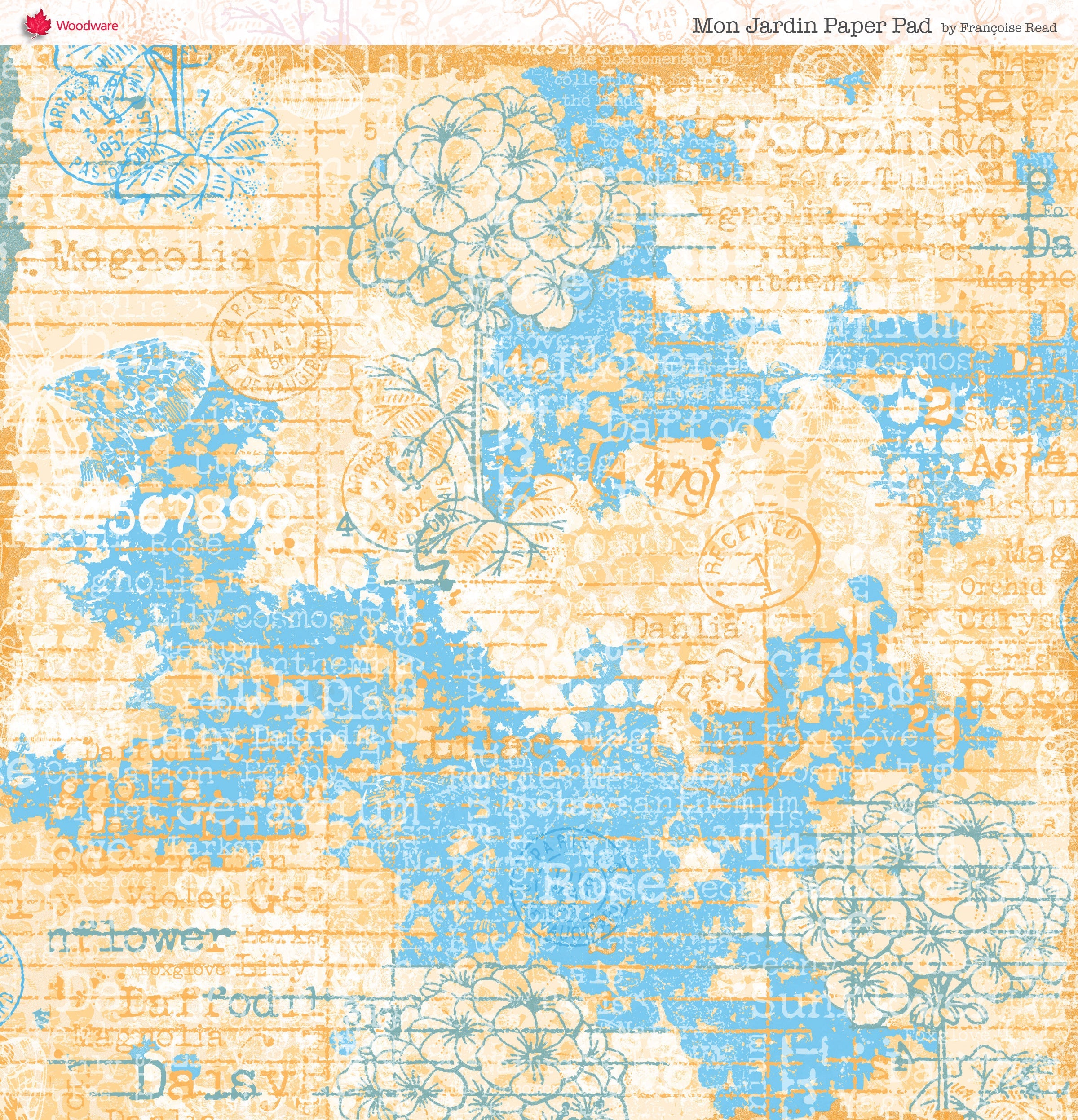 Woodware Francoise Read Mon Jardin 8 in x 8 in Paper Pad