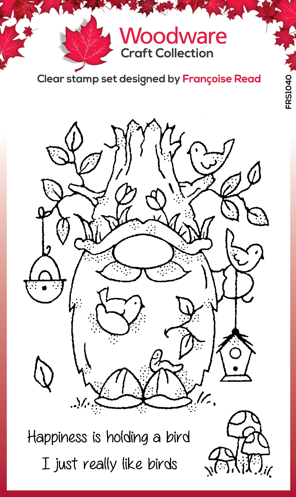 Woodware Clear Singles Birdwatching  4 in x 6 in Stamp Set