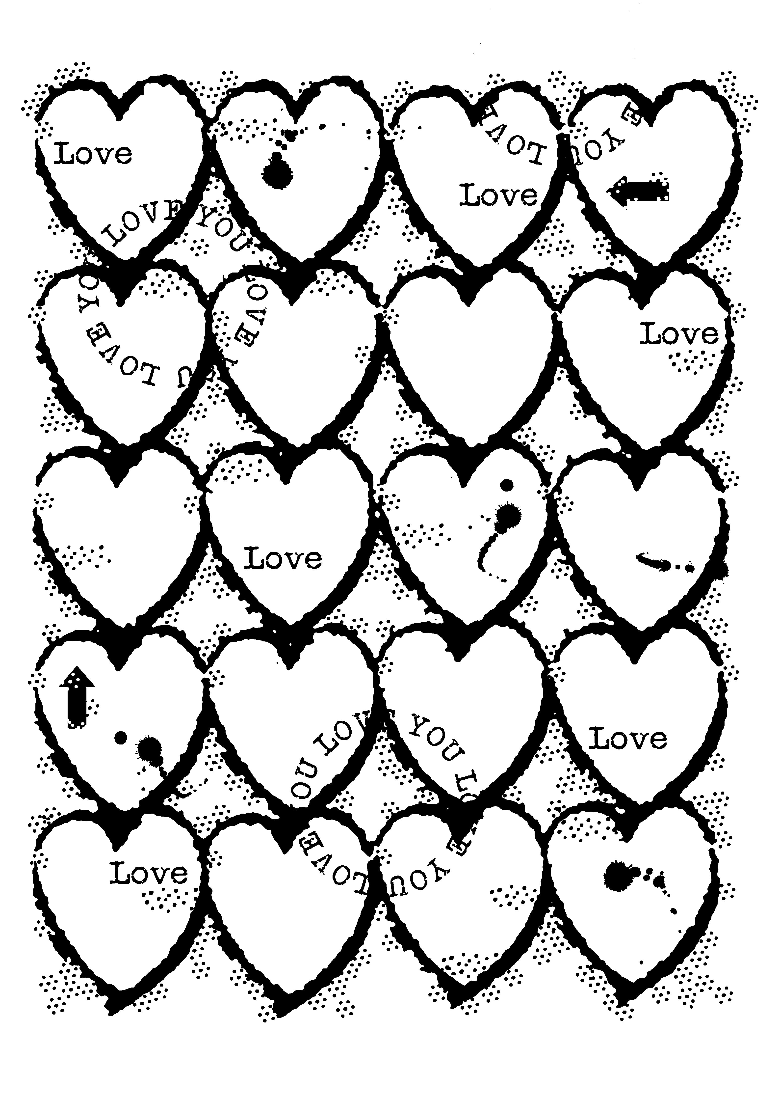 Woodware Clear Singles Heart Background 4 in x 6 in Stamp