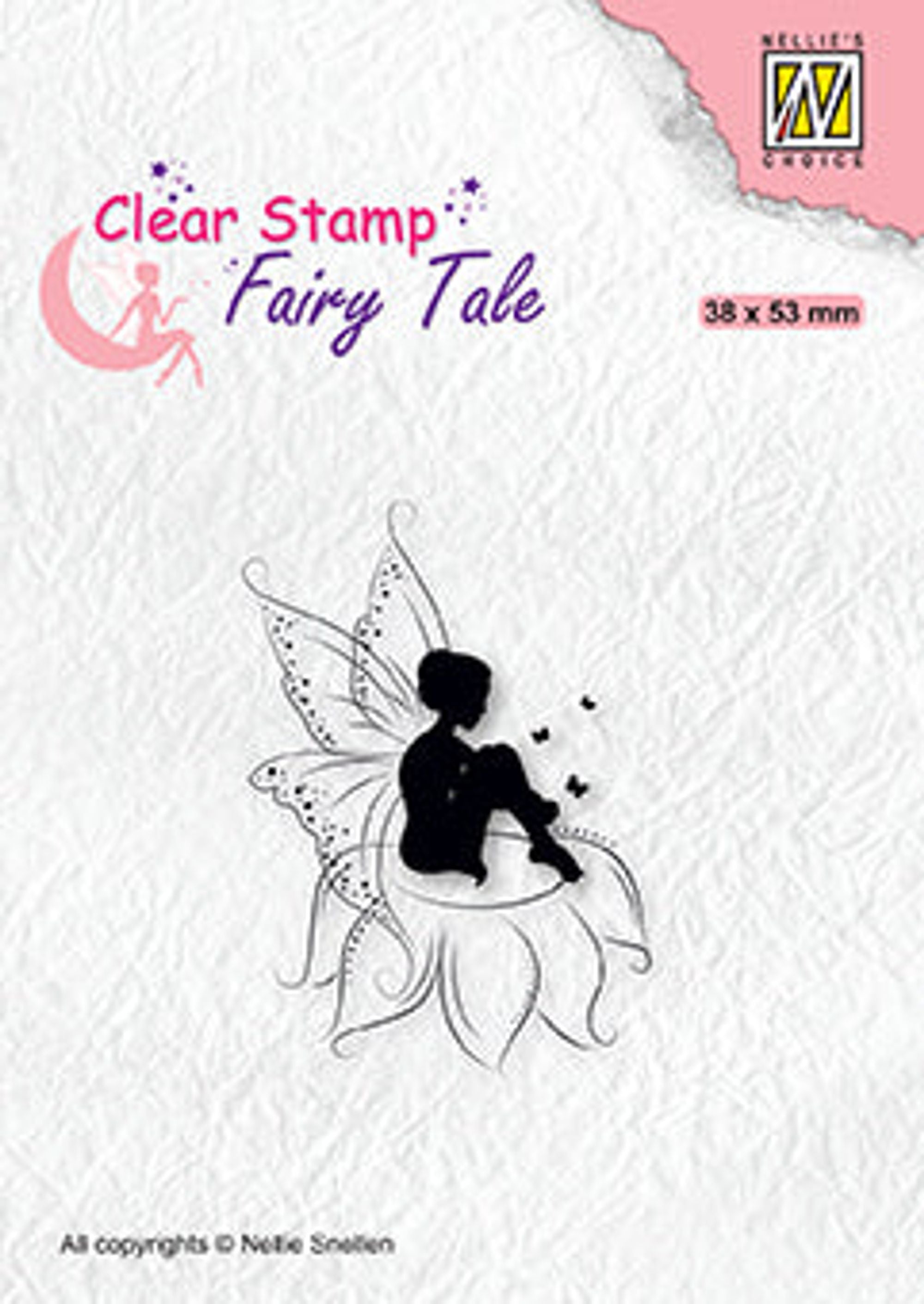 Clear Stamp Fairy Tale - 18 Elf Sitting on Flower