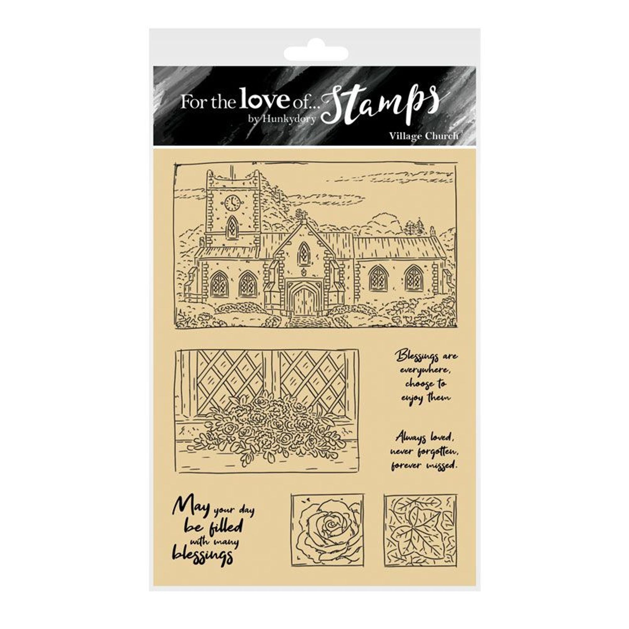 For the Love of Stamps - Village Church A6 Stamp Set