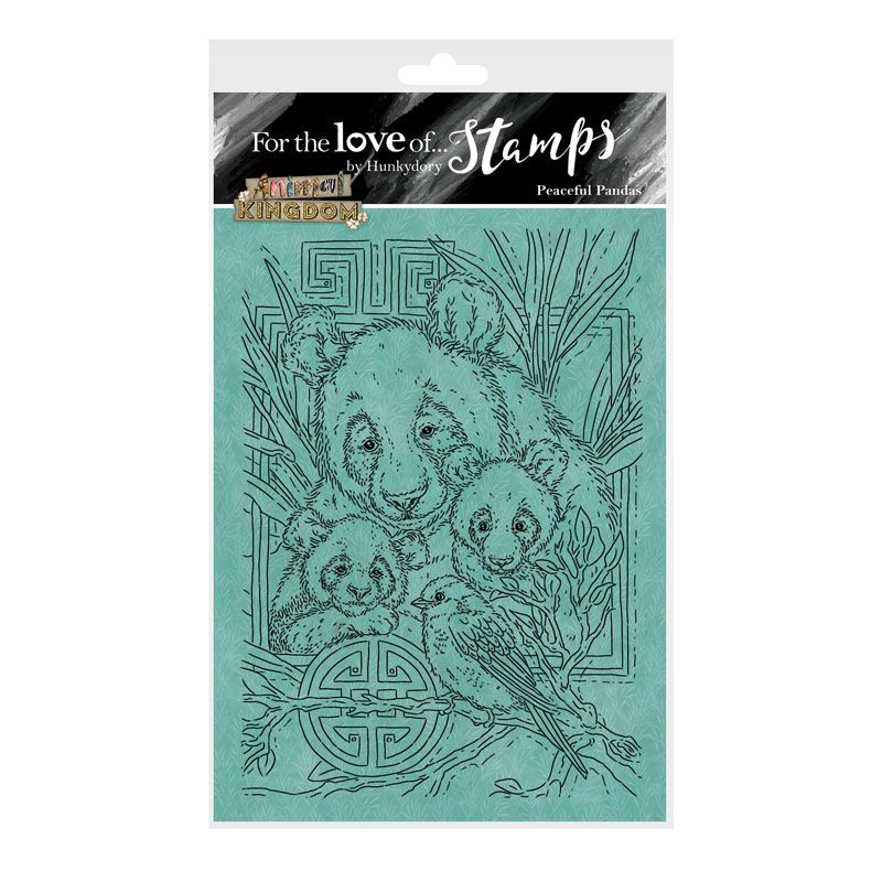 For the Love of Stamps - Peaceful Pandas A6 Stamp Set