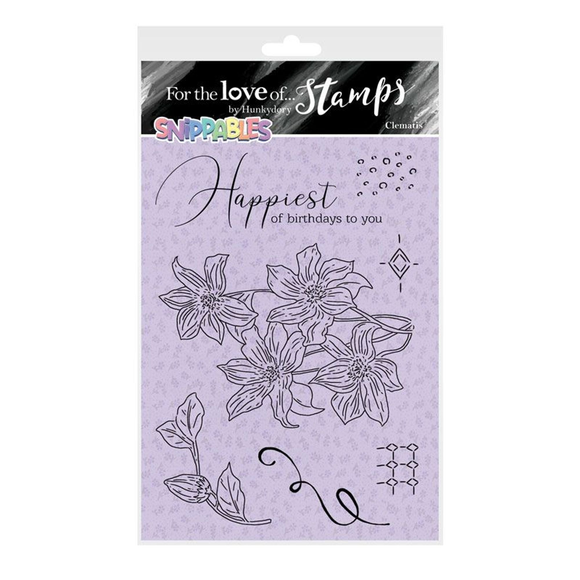 For the Love of Stamps - Floral Favourites Snippables - Clematis