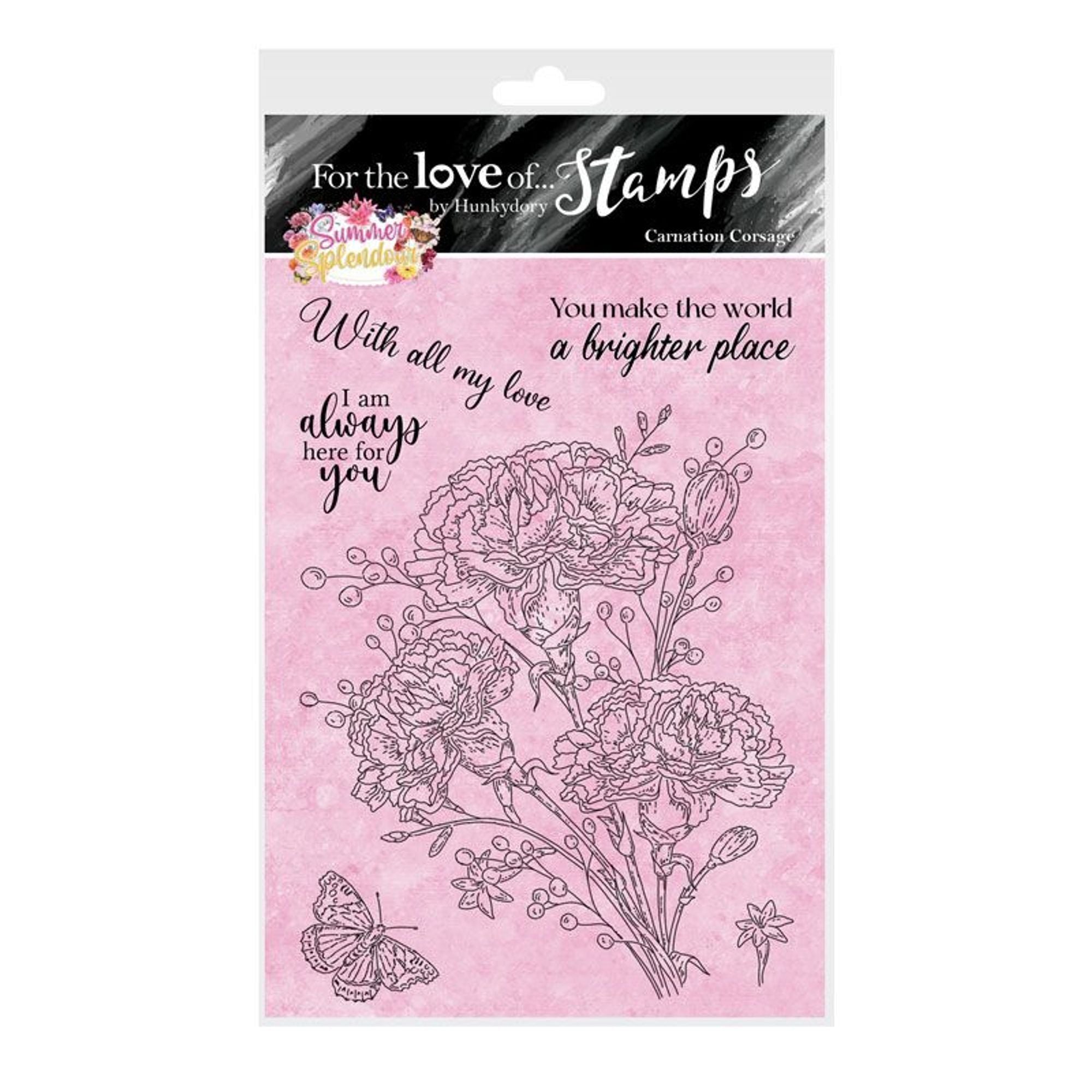 For the Love of Stamps - Carnation Corsage A6 Stamp Set