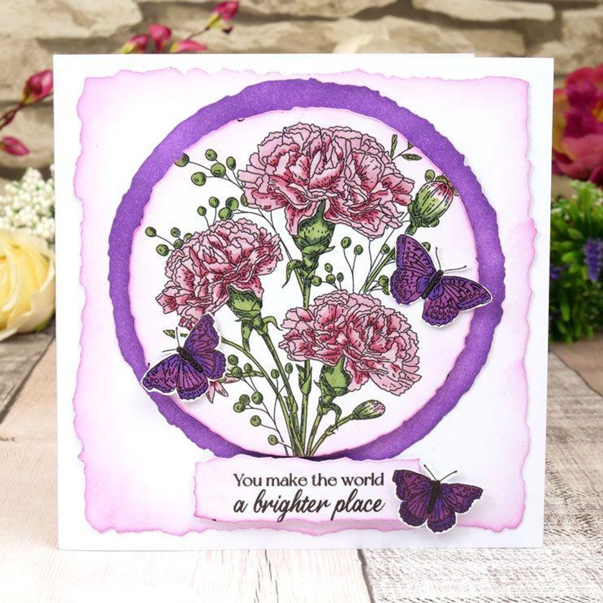 For the Love of Stamps - Carnation Corsage A6 Stamp Set