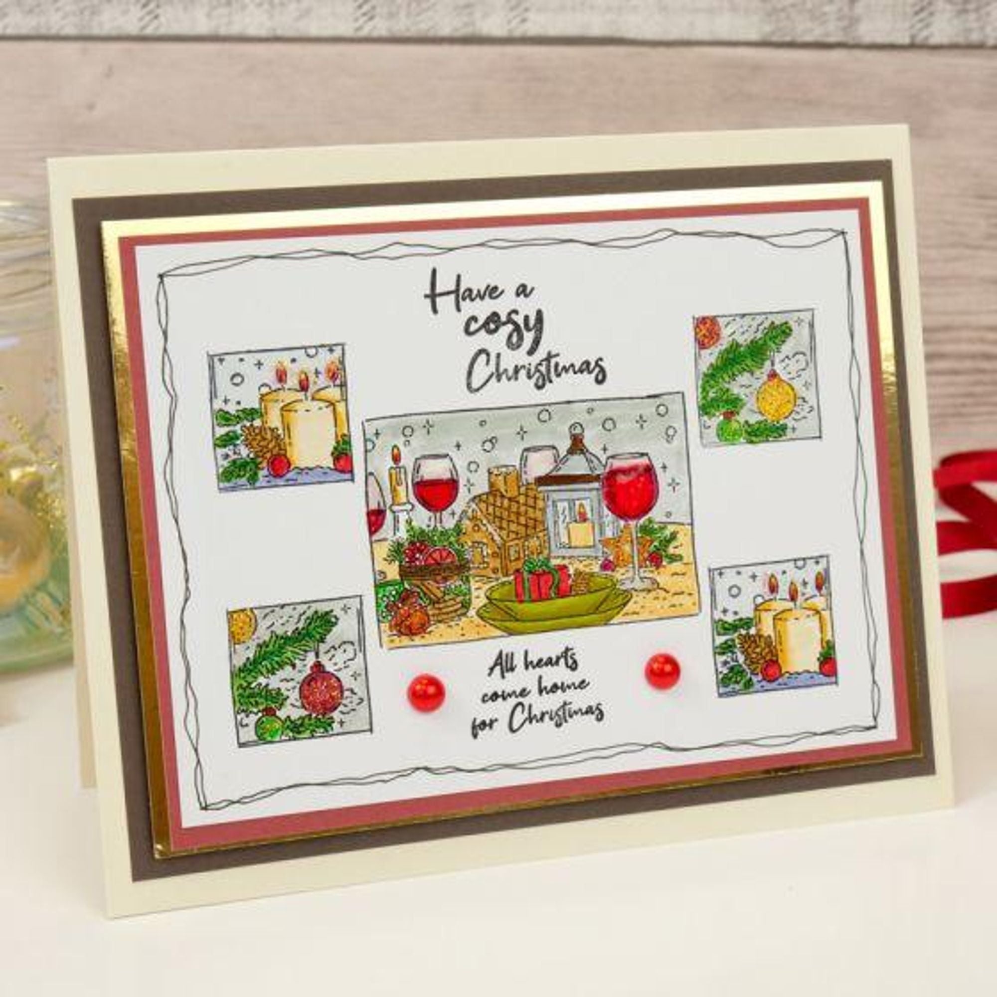 For The Love Of Stamps - Cosy Fireplace A6 Stamp Set