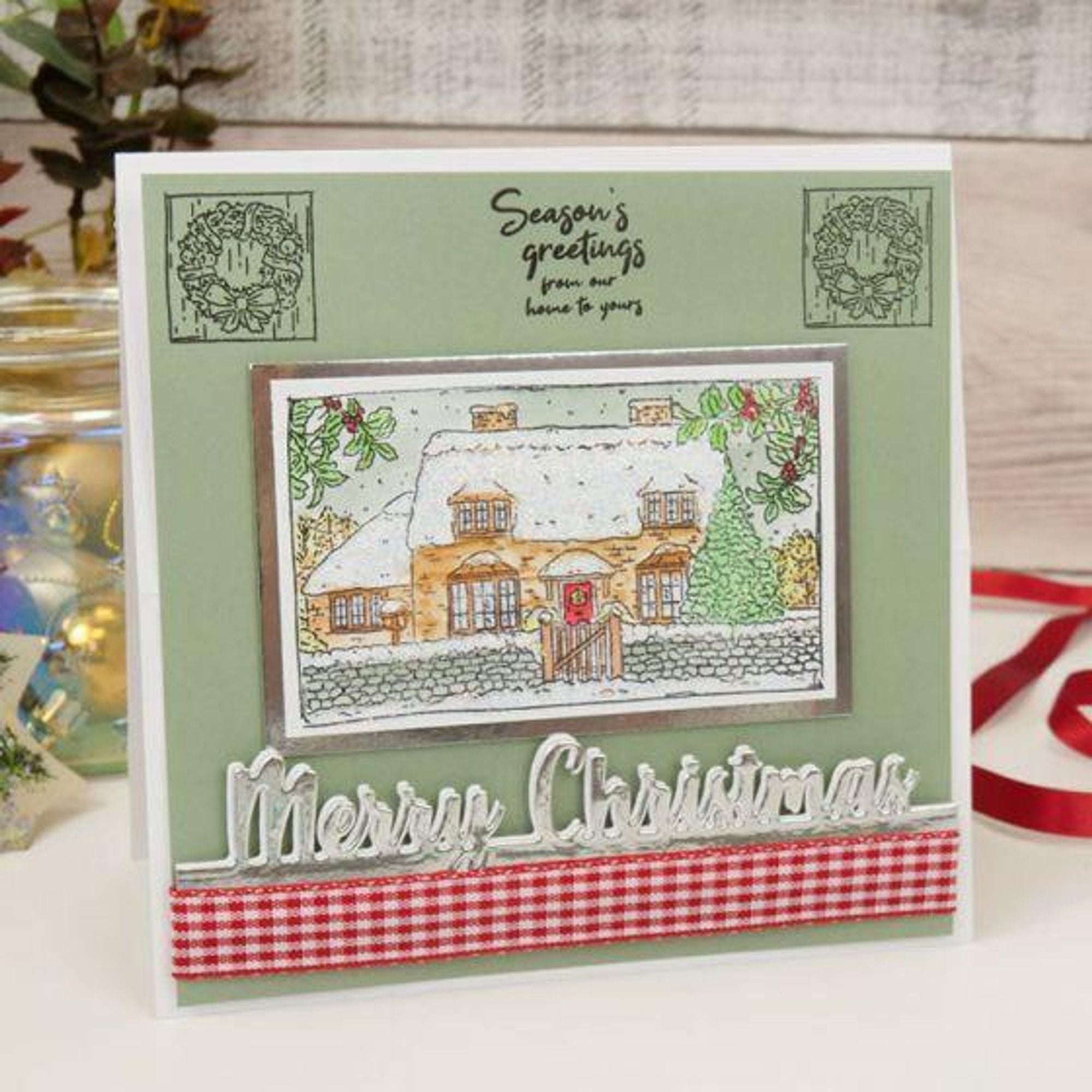 For The Love Of Stamps - Snowy Cottage A6 Stamp Set