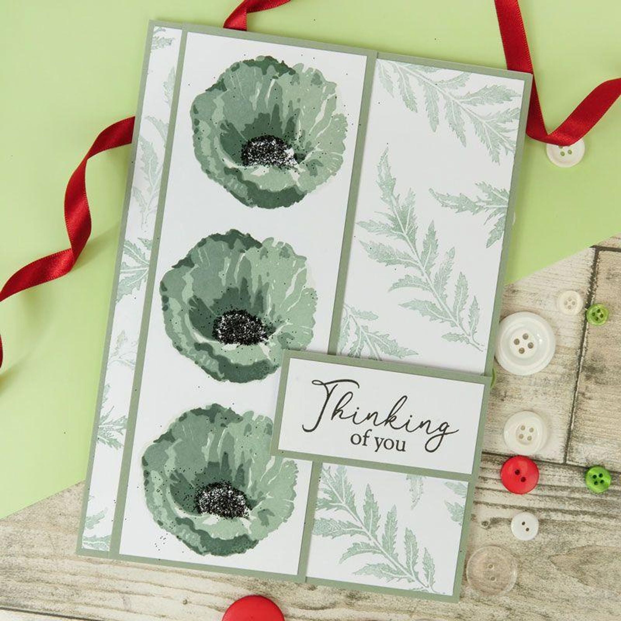 For The Love Of Stamps - Layering Poppy A5 Stamp Set