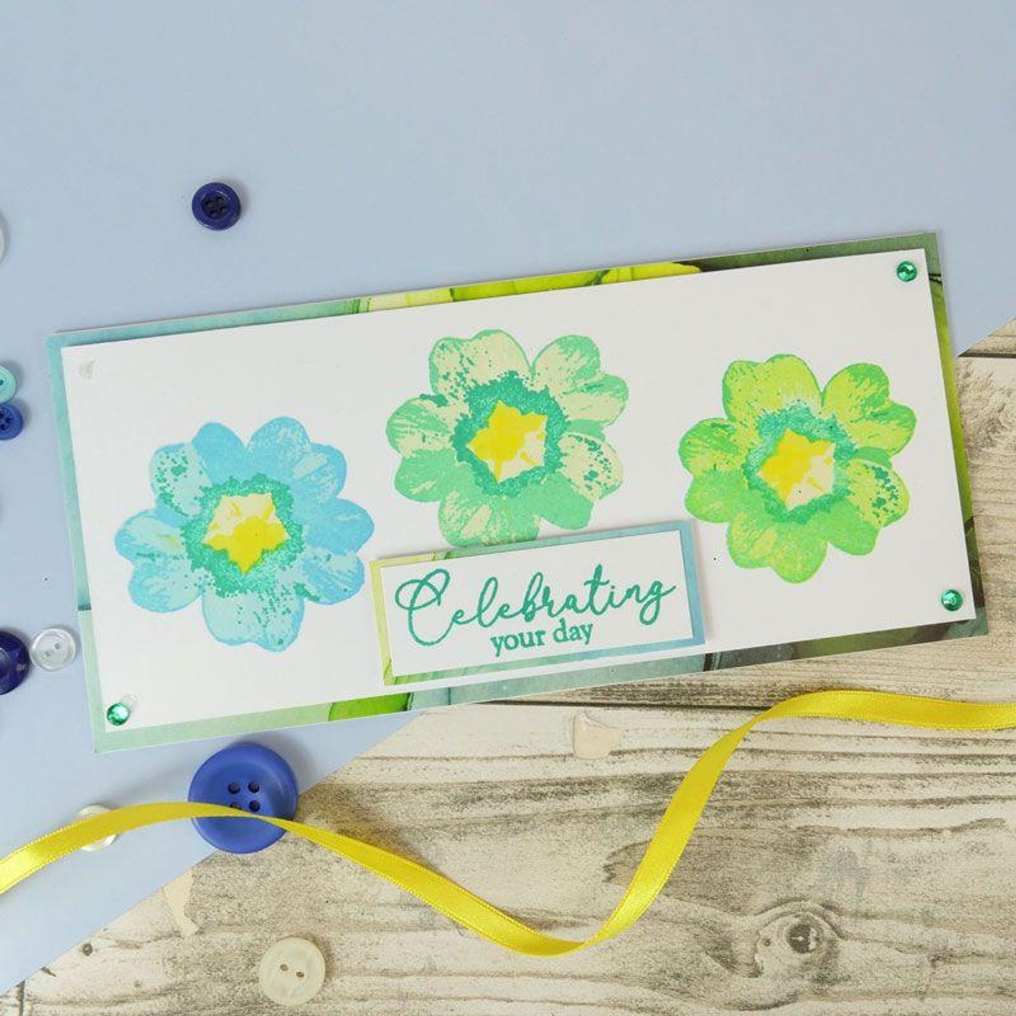 For The Love Of Stamps - Layering Primrose A5 Stamp Set