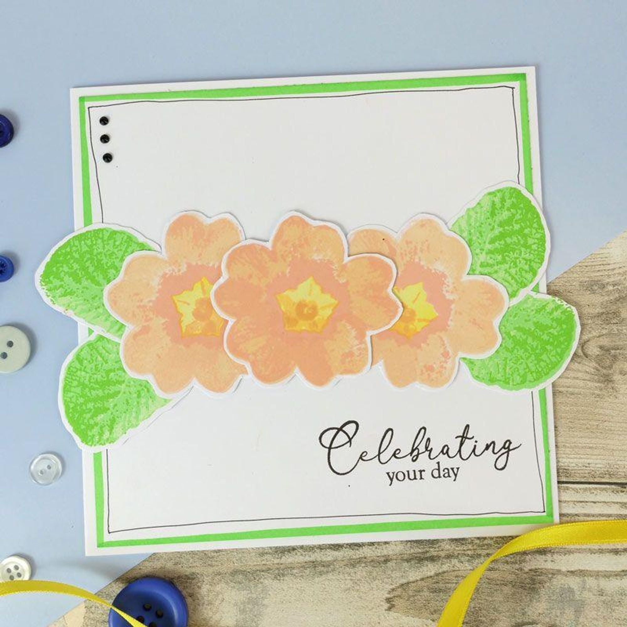 For The Love Of Stamps - Layering Primrose A5 Stamp Set