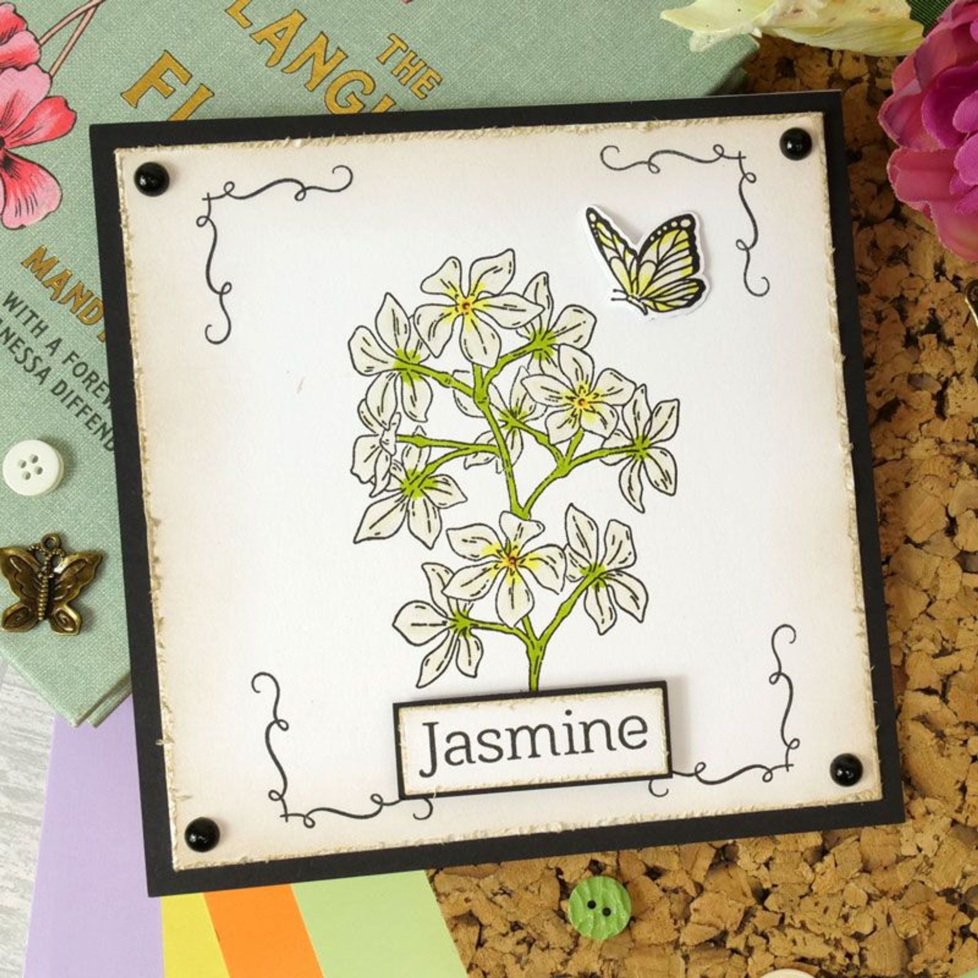 For The Love Of Stamps - Botanical Beauties - Jasmine A6 Stamp Set