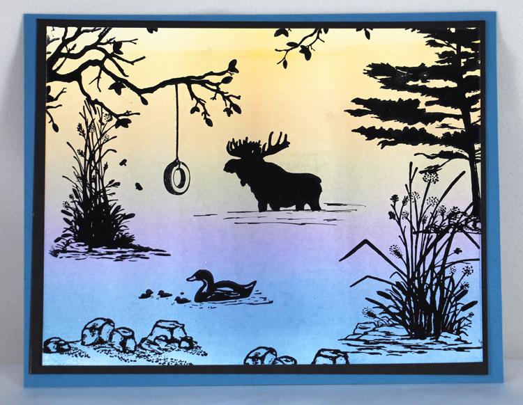 Frog's Whiskers Ink Stamp - Rocks & Flowers